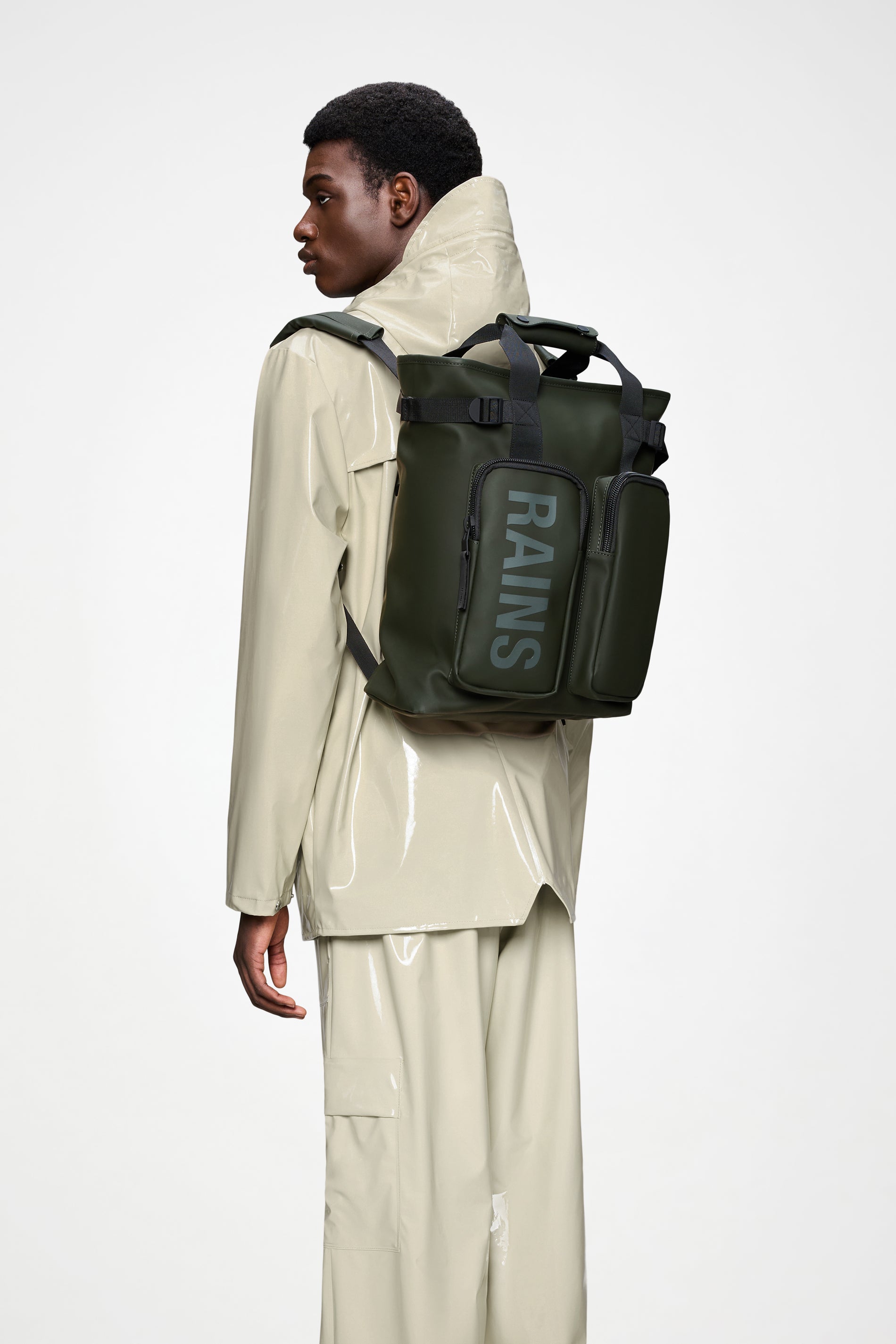 RAINS Texel Tote Backpack Green Backpack