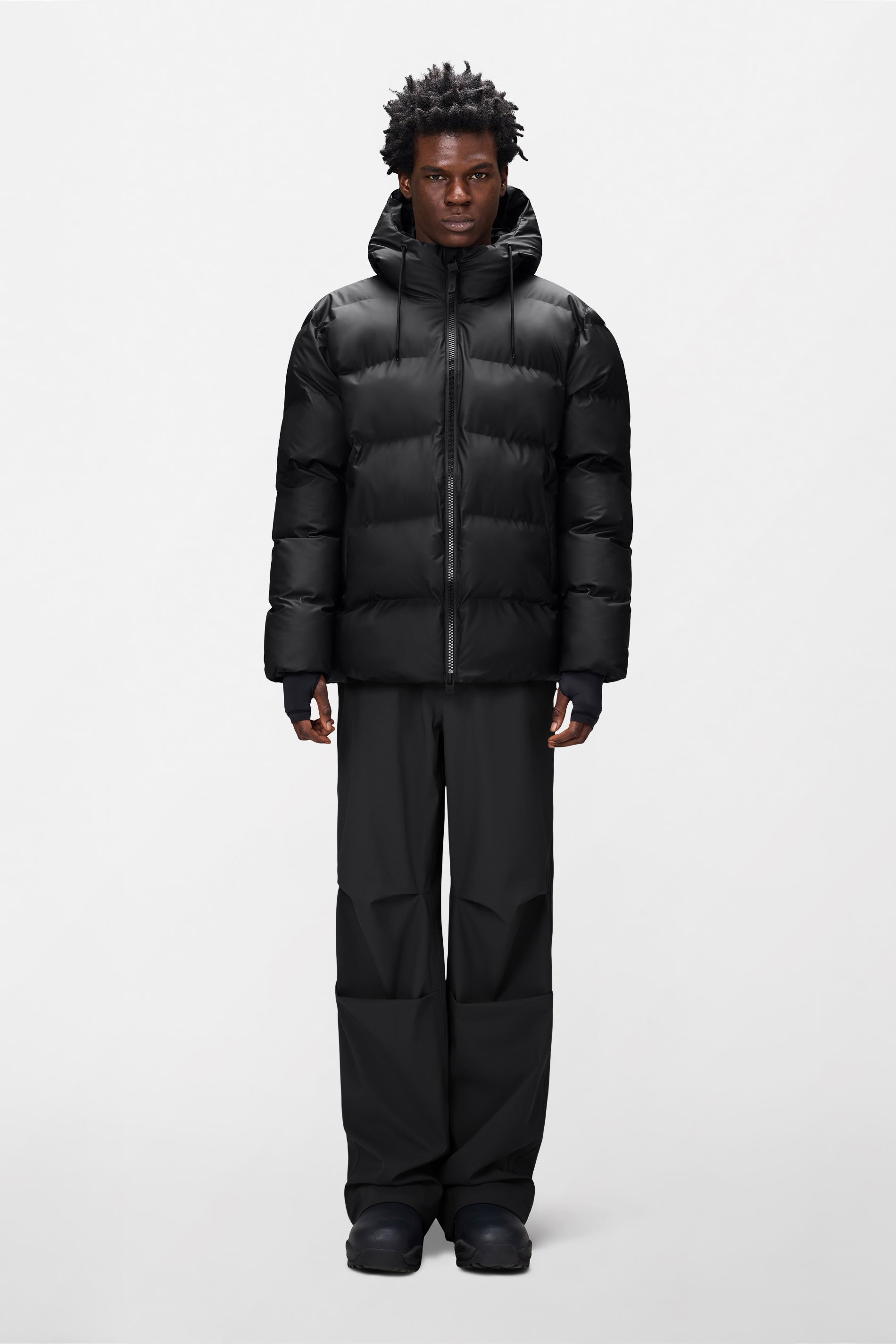 RAINS Alta Puffer Jacket Black Jacket