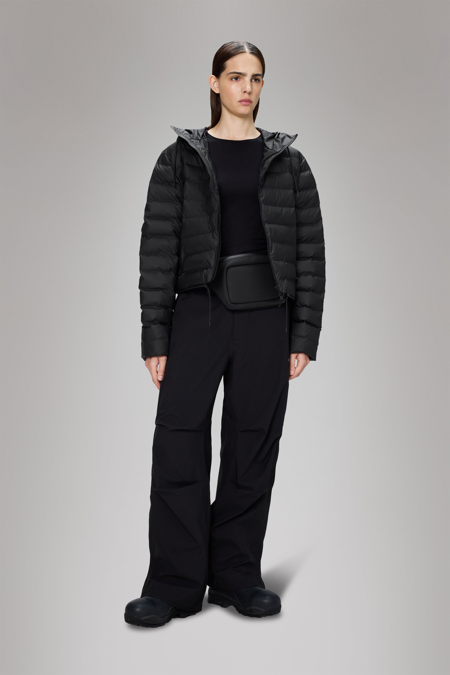 RAINS Lohja Short Puffer Jacket Black Jacket