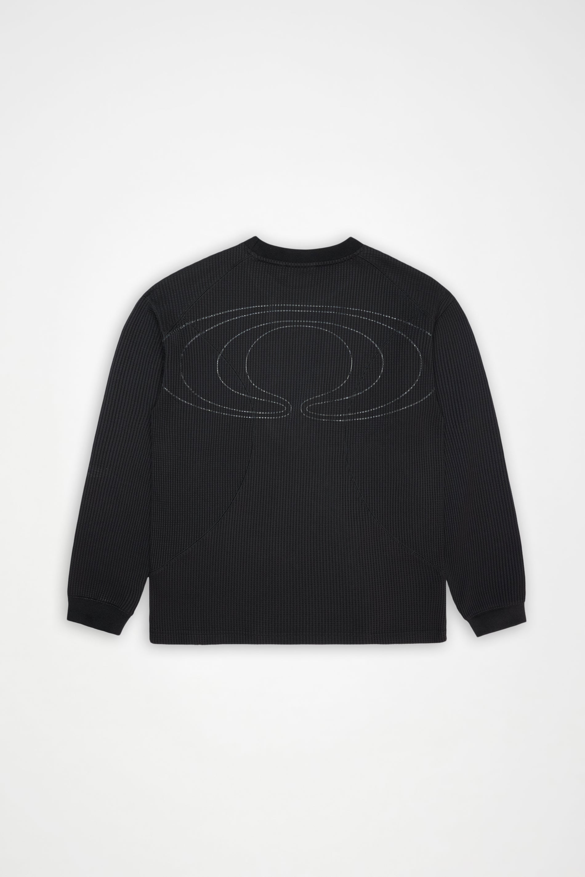RAINS Waffle Long Sleeve T-shirt Splash Black Long Sleeve