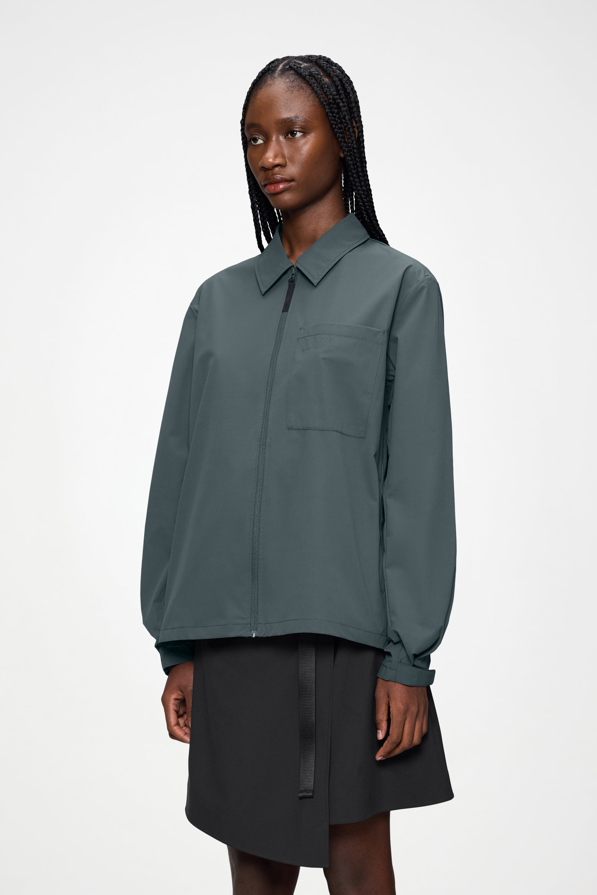 RAINS Mito Overshirt Dark Grey Long Sleeve