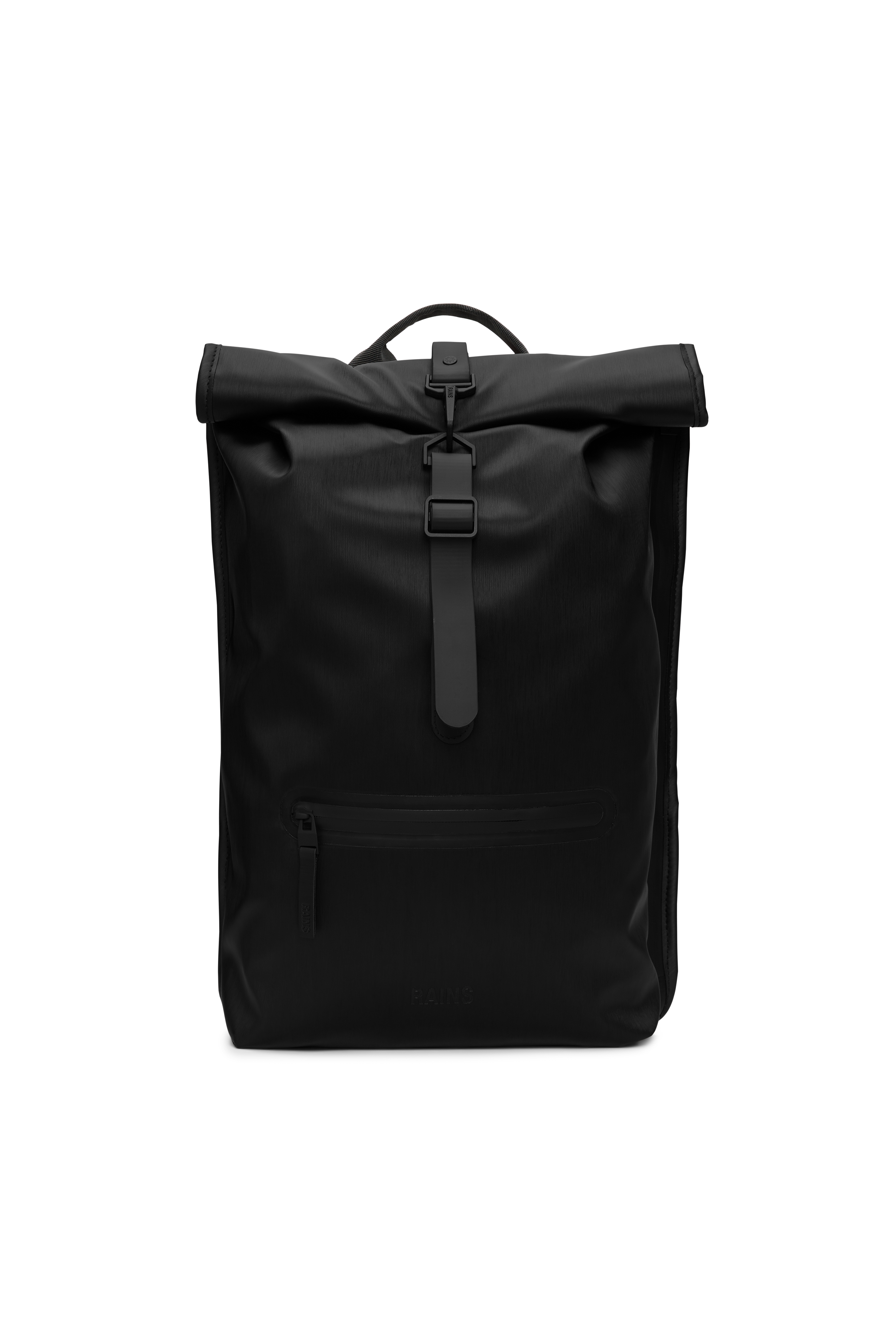 RAINS Rolltop Rucksack Black Grain 17L H48 x D11 x W32 cm Backpack