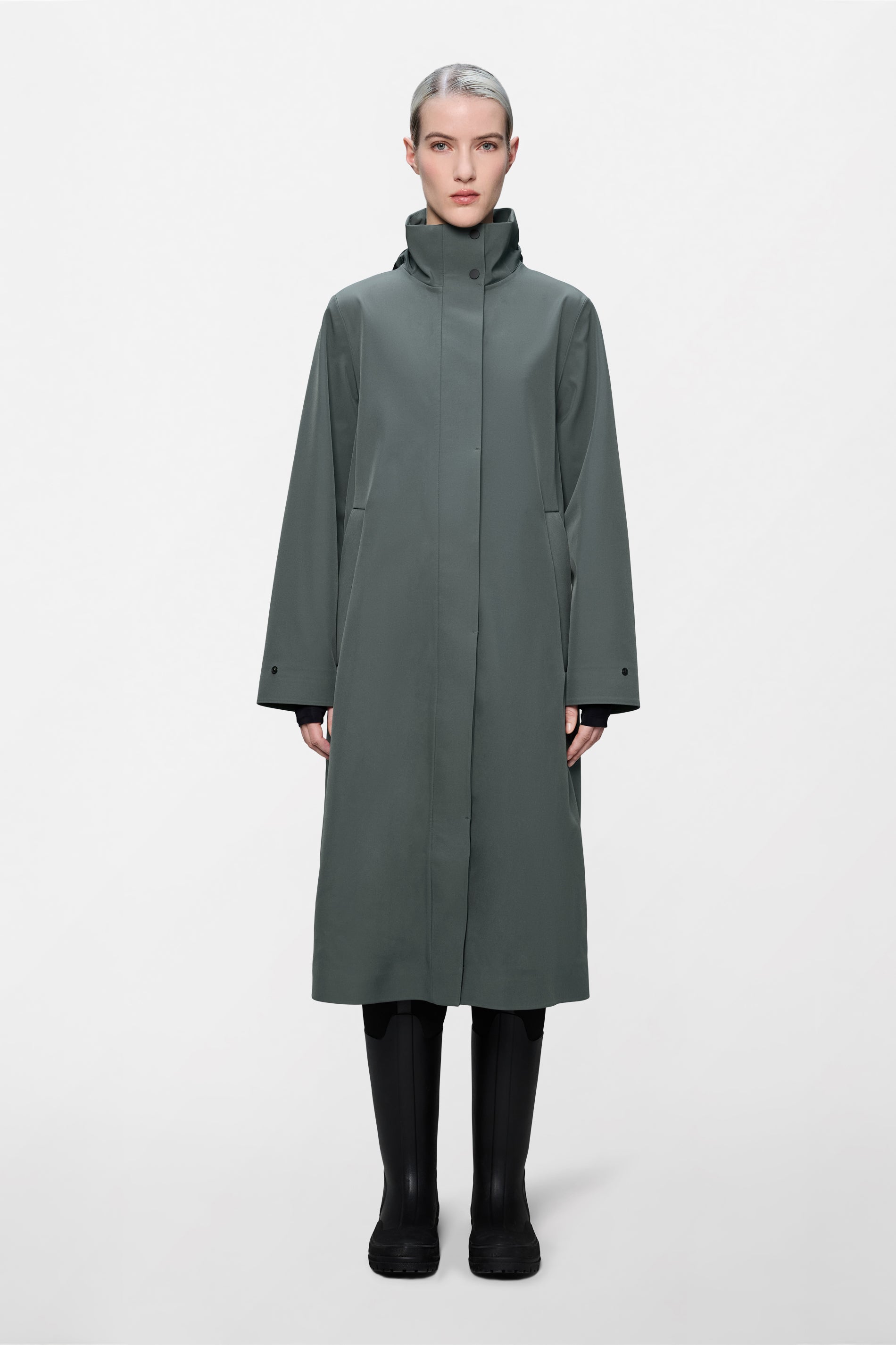 RAINS Suva Softshell A-Line W Jacket Dark Grey Jacket