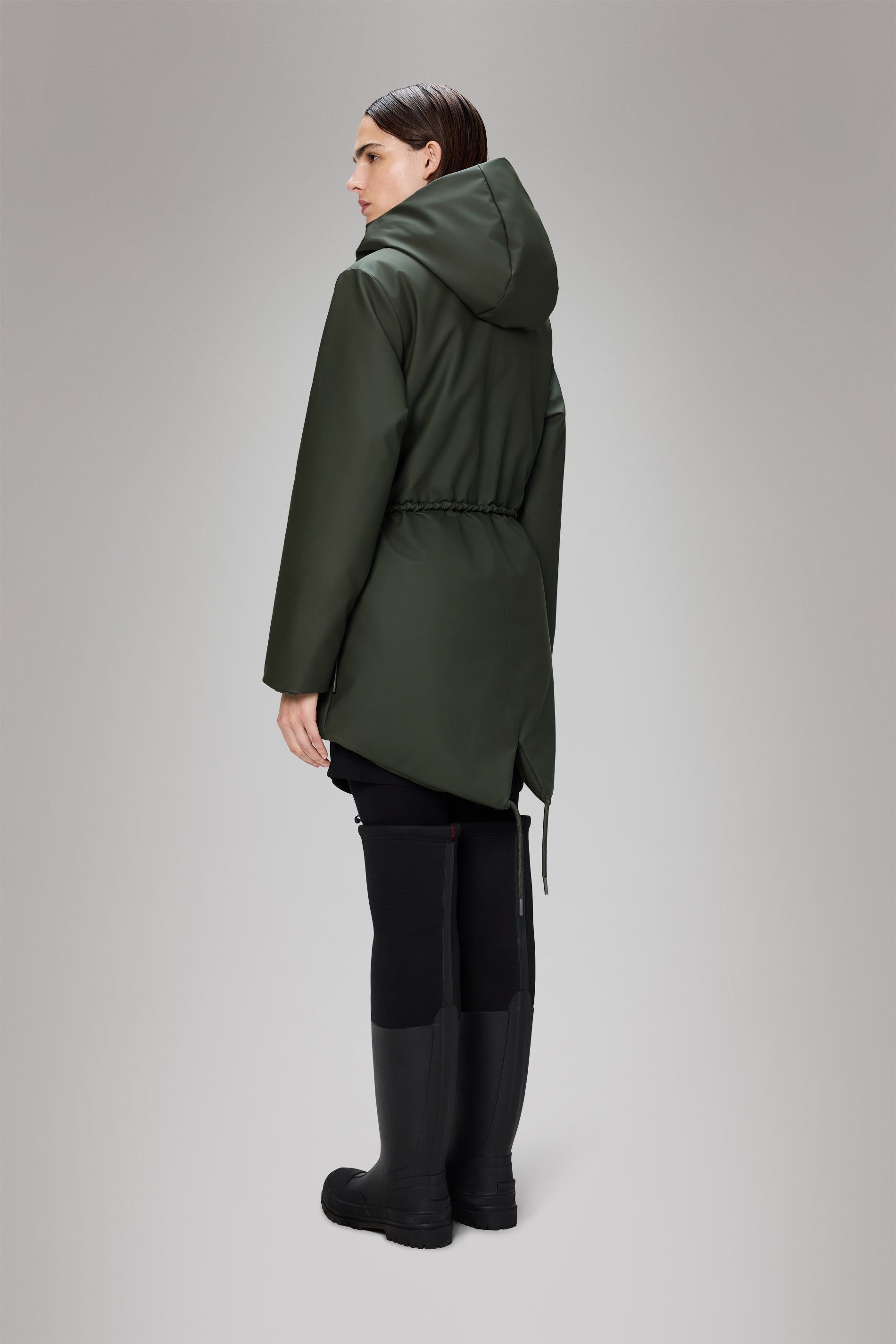 Rains Nome String W Parka Green Jacket