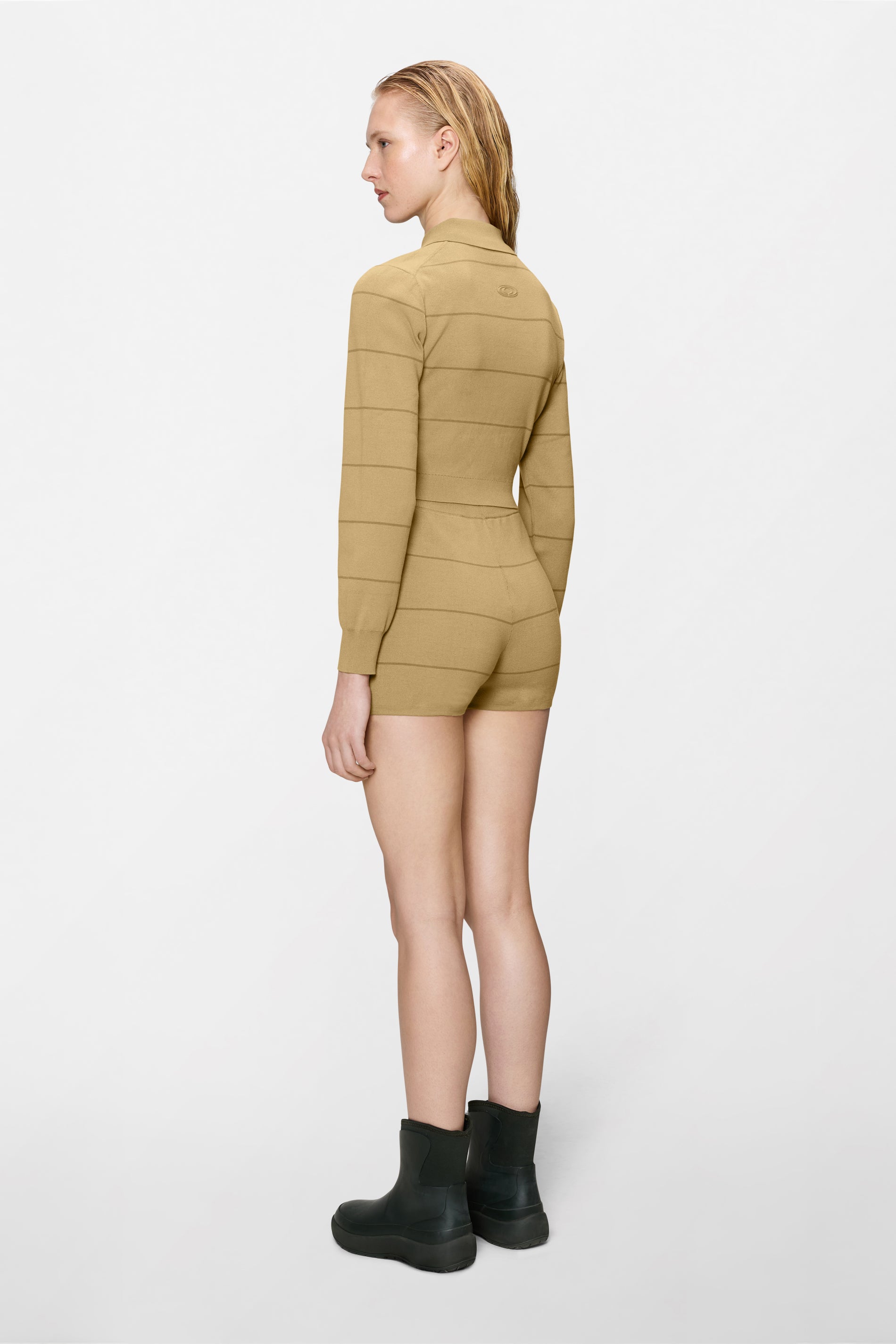 RAINS Striped Knit W Shorts Fawn Shorts