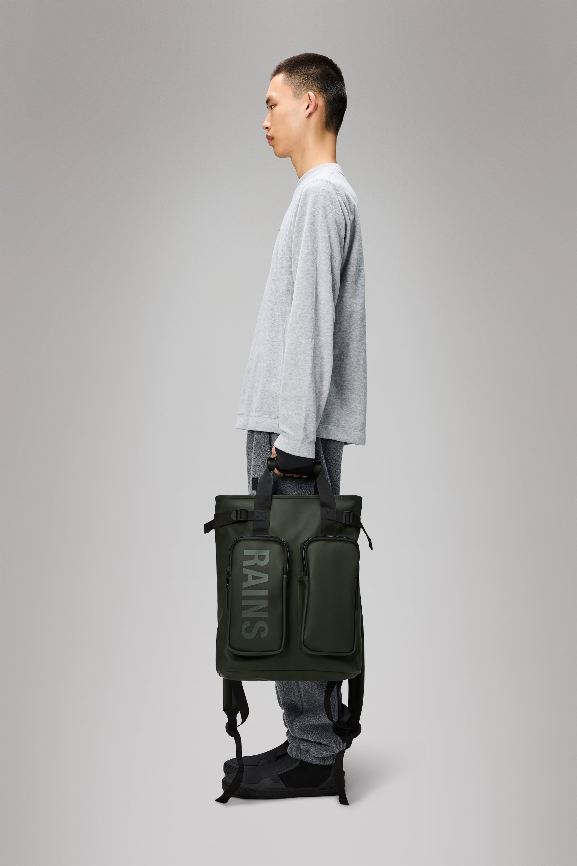 RAINS Texel Tote Backpack Green Backpack