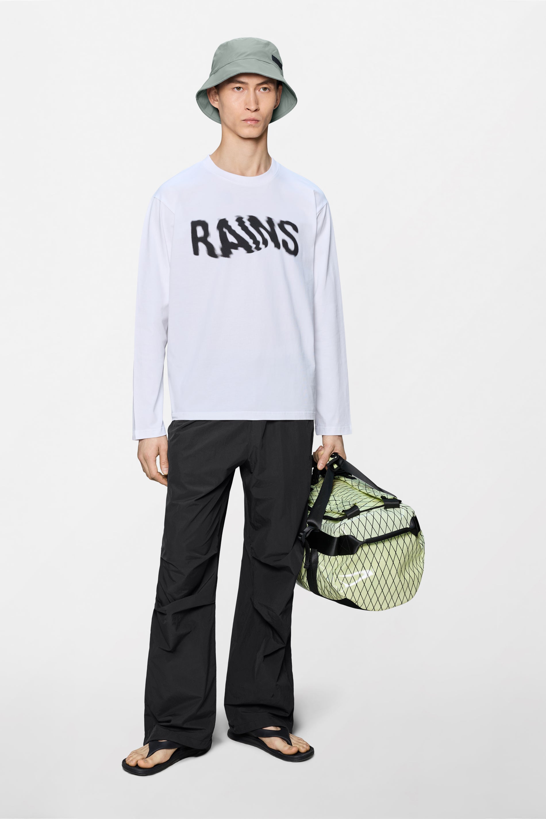 RAINS Classic Long Sleeve T-shirt Ripple White Long Sleeve