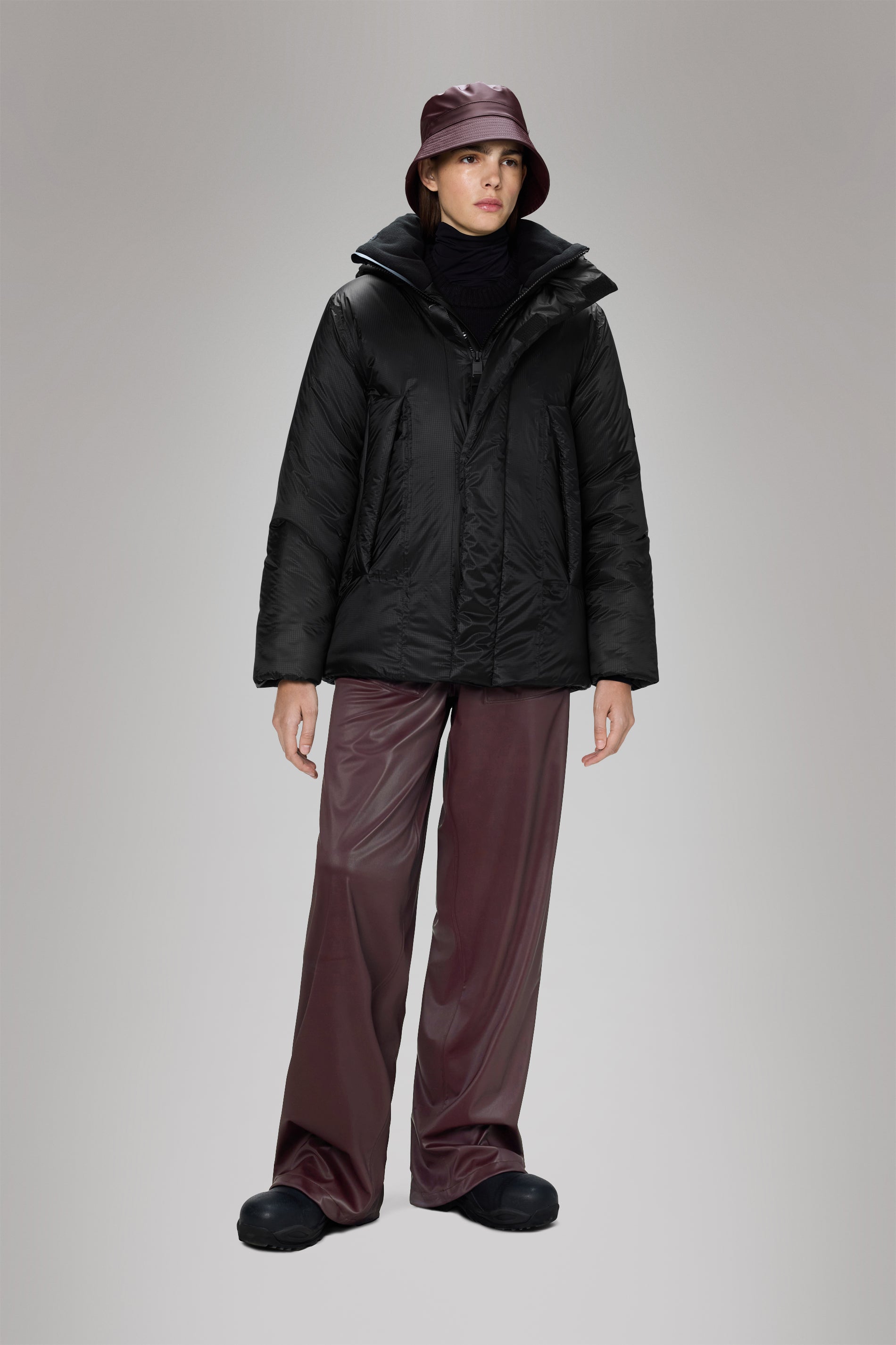 Rains Torna Insulated Curve Jacket Black Jacket
