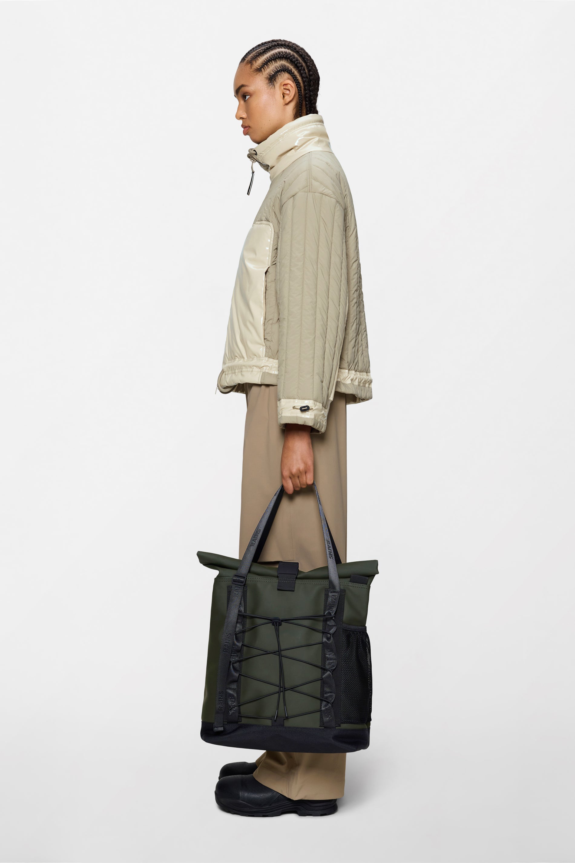 RAINS Trail Rolltop Tote Bag Green 23L H47 x D13 x W35 cm Tote