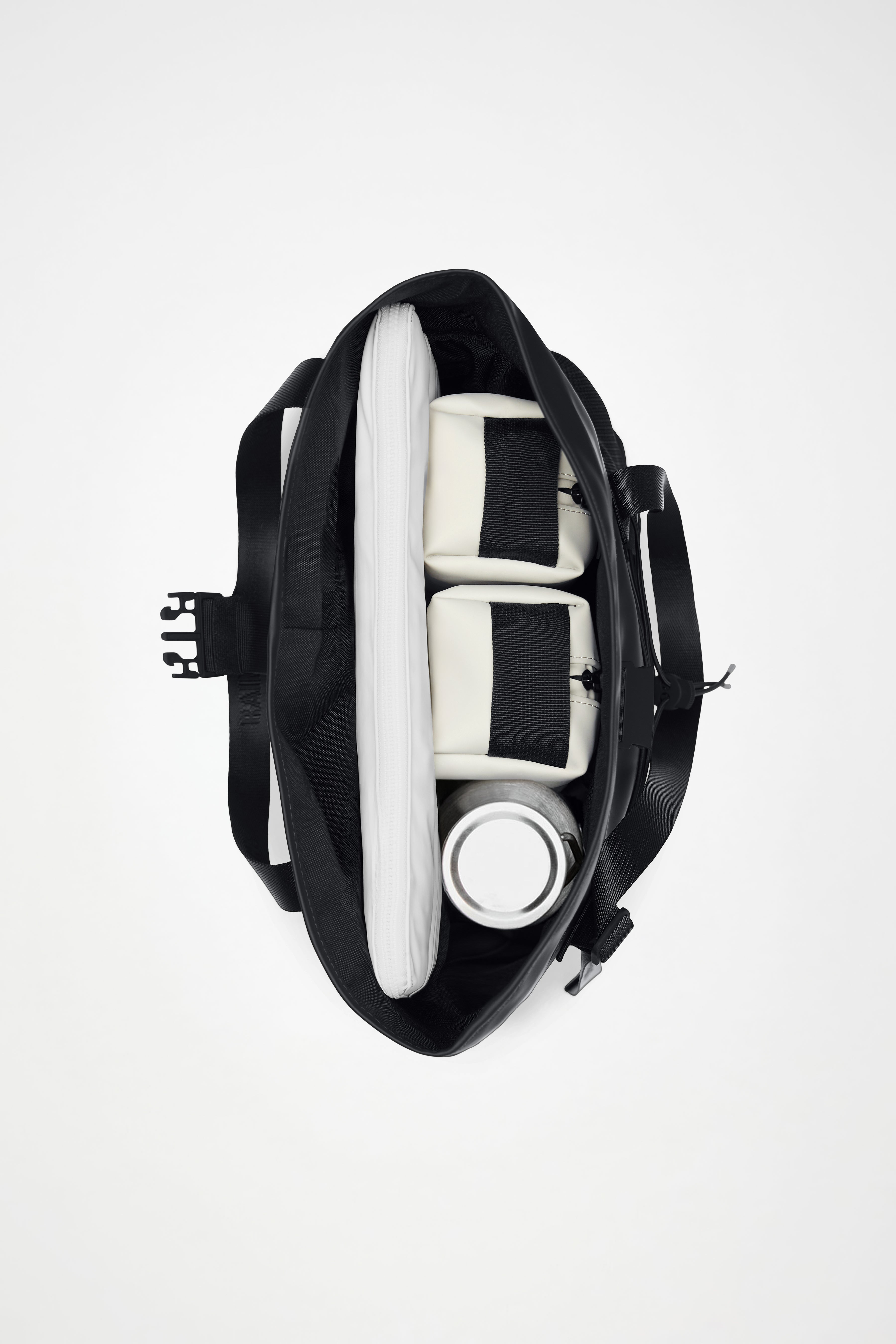 RAINS Trail Rolltop Tote Bag Black 23L H47 x D13 x W35 cm Tote