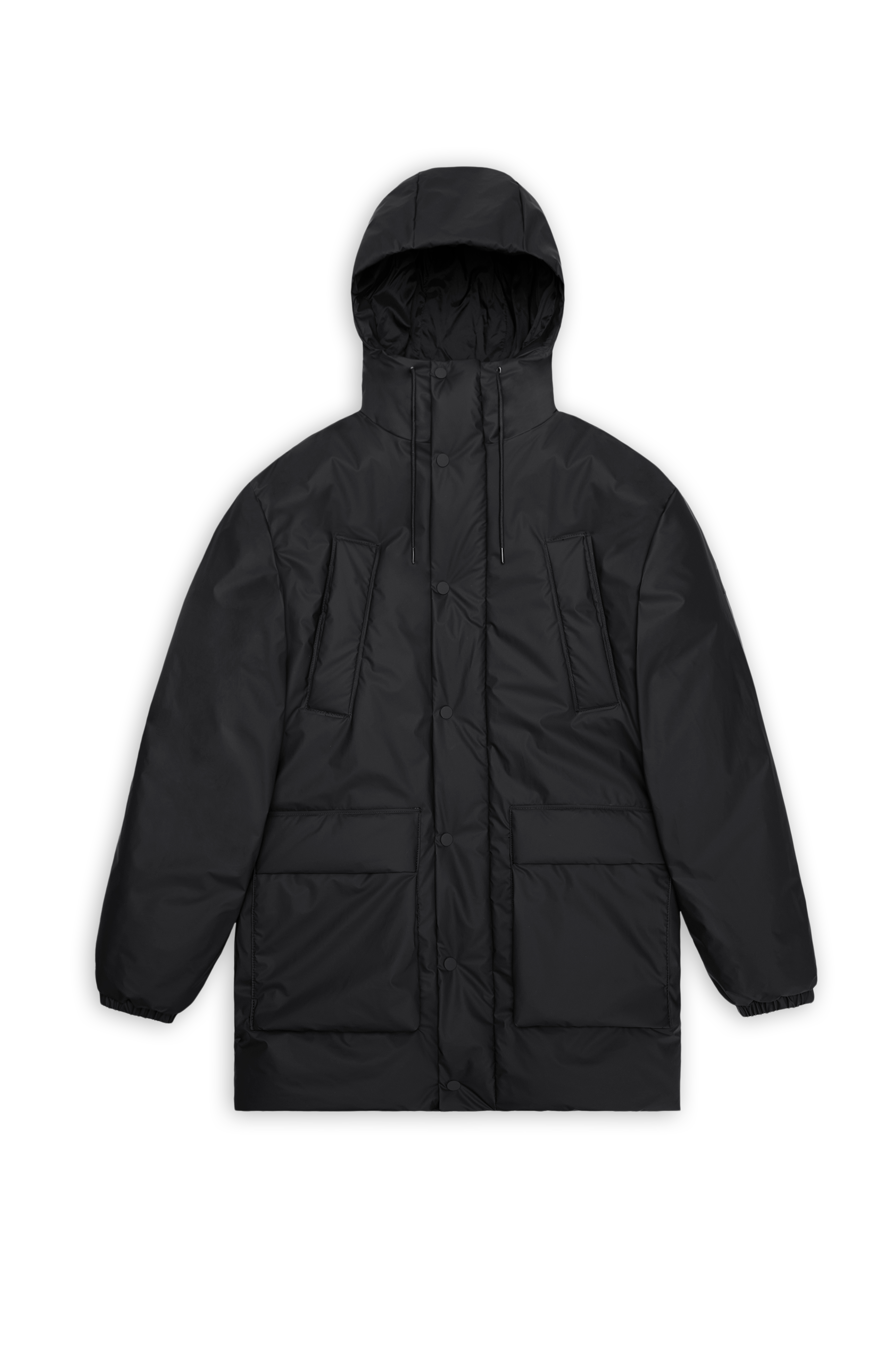 RAINS Lohja Long Insulated Cargo Jacket Black Jacket