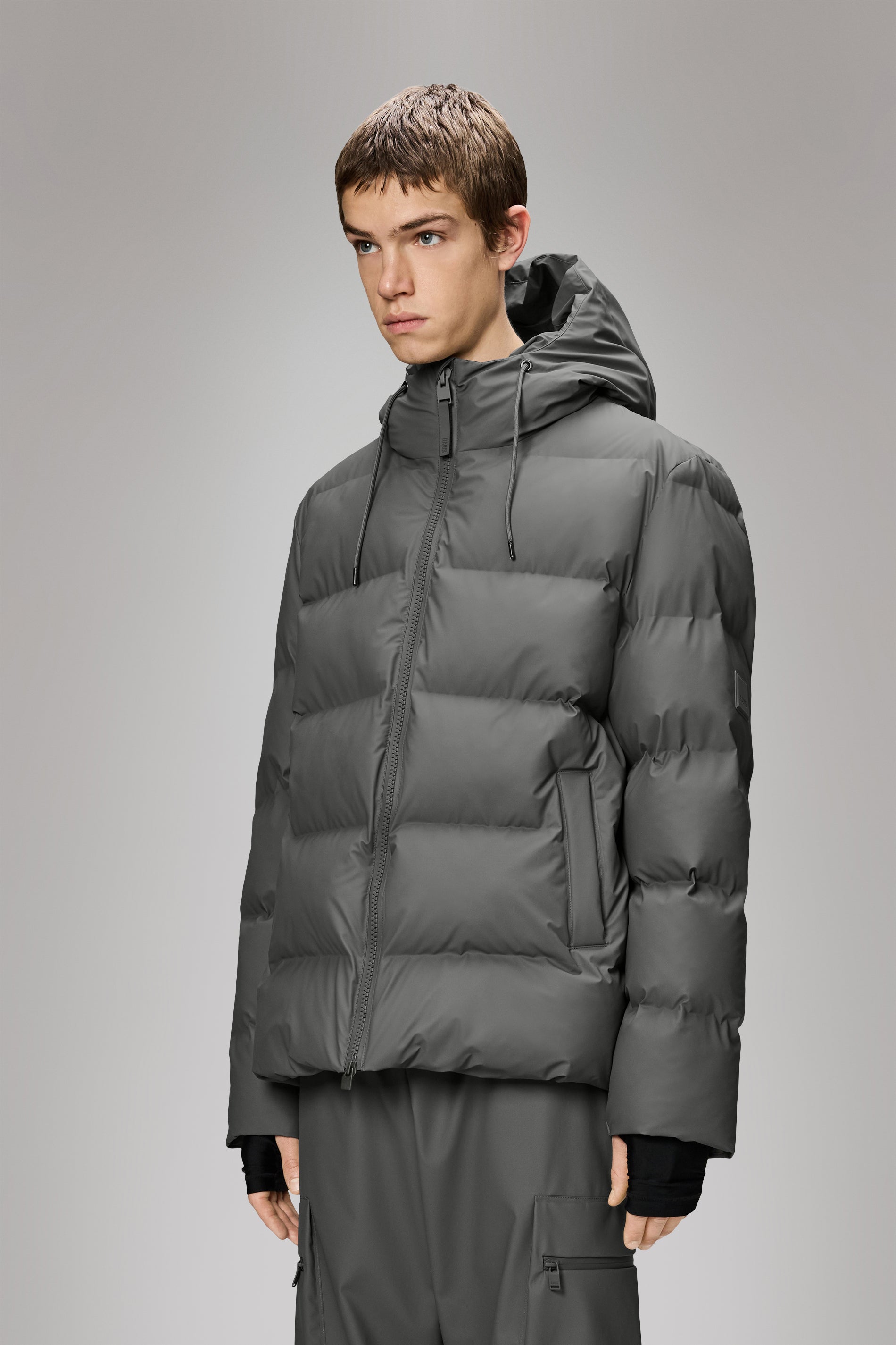 RAINS Alta Puffer Jacket Grey Jacket