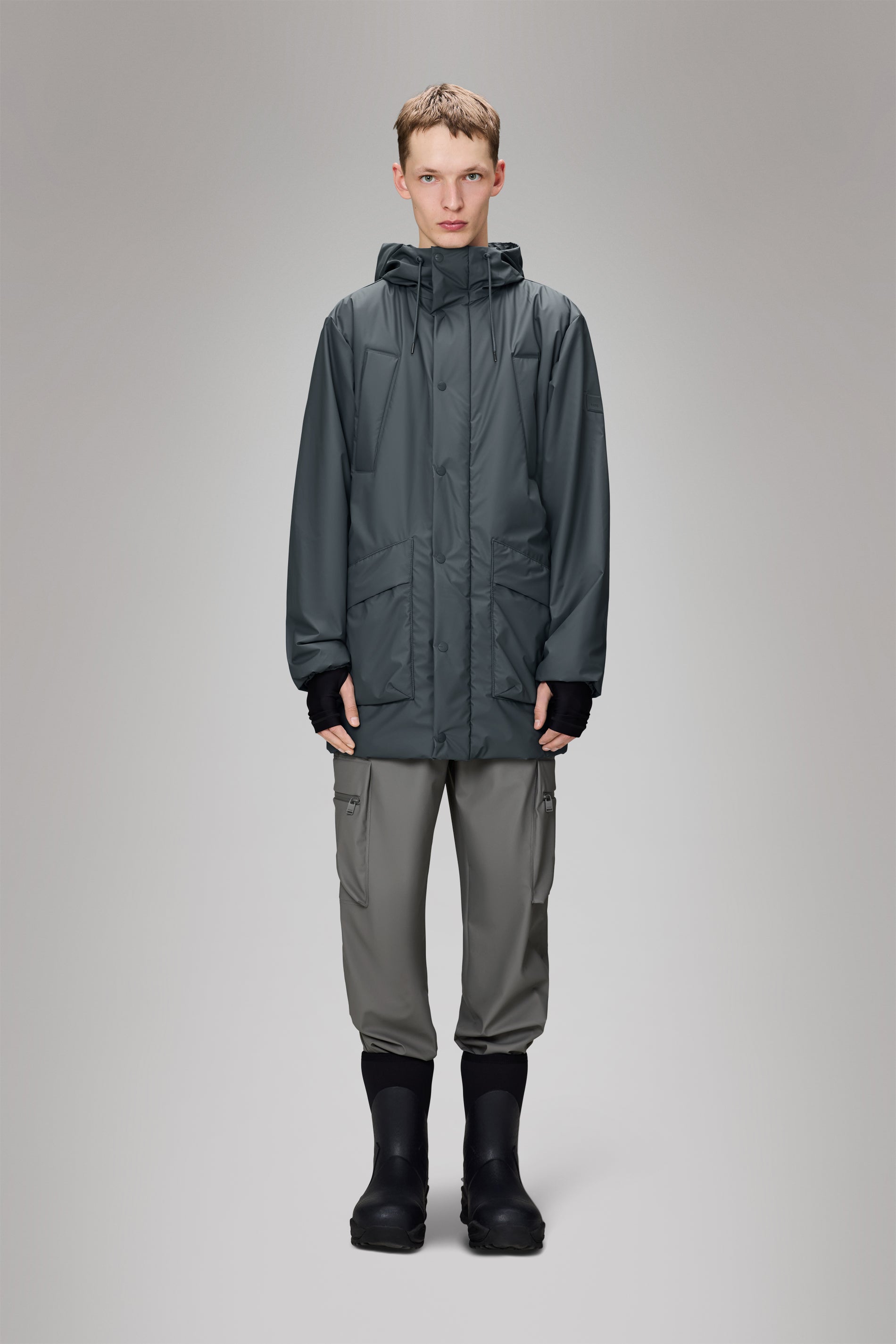 RAINS Lohja Long Insulated Cargo Jacket Lagoon Jacket