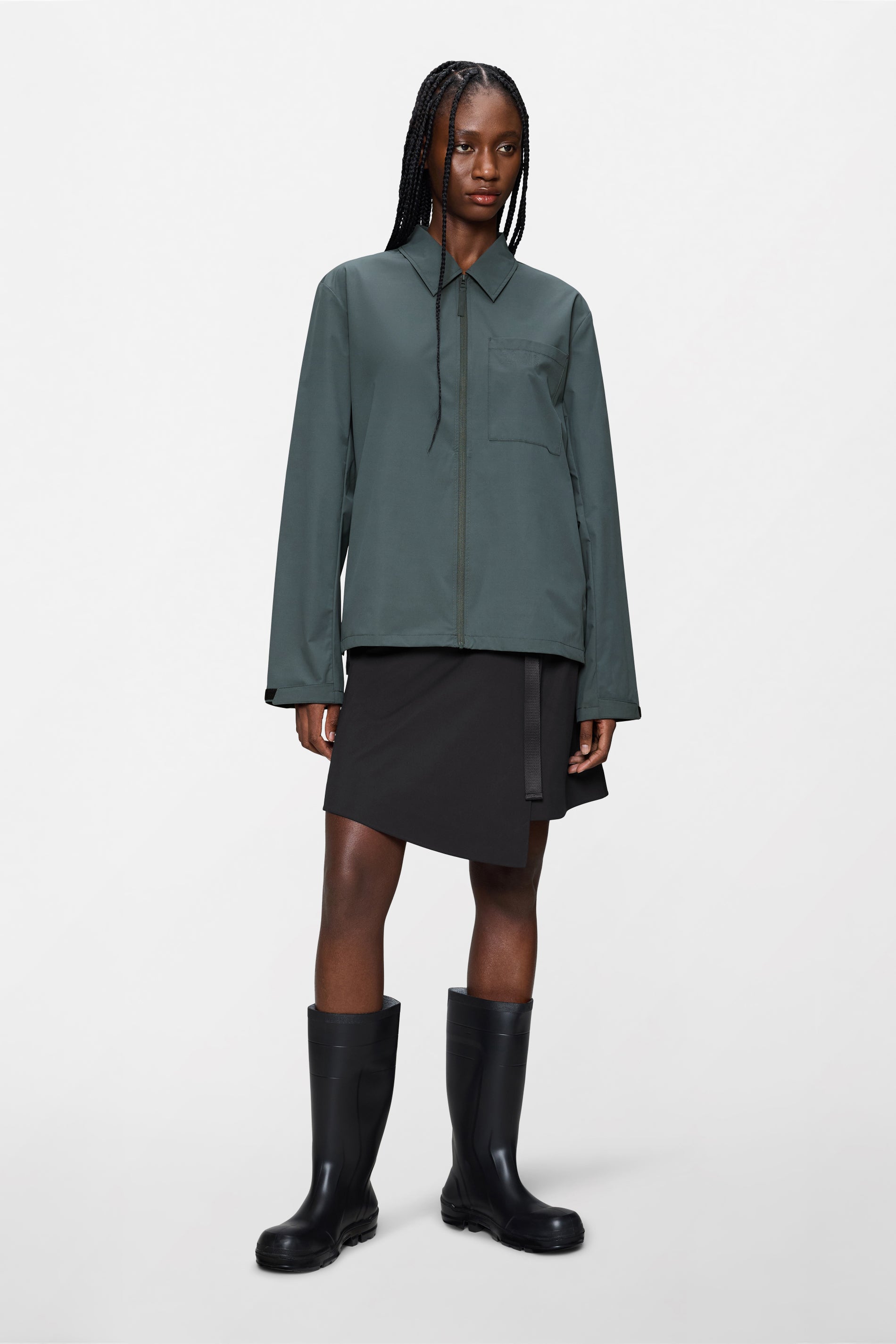 RAINS Mito Overshirt Dark Grey Long Sleeve