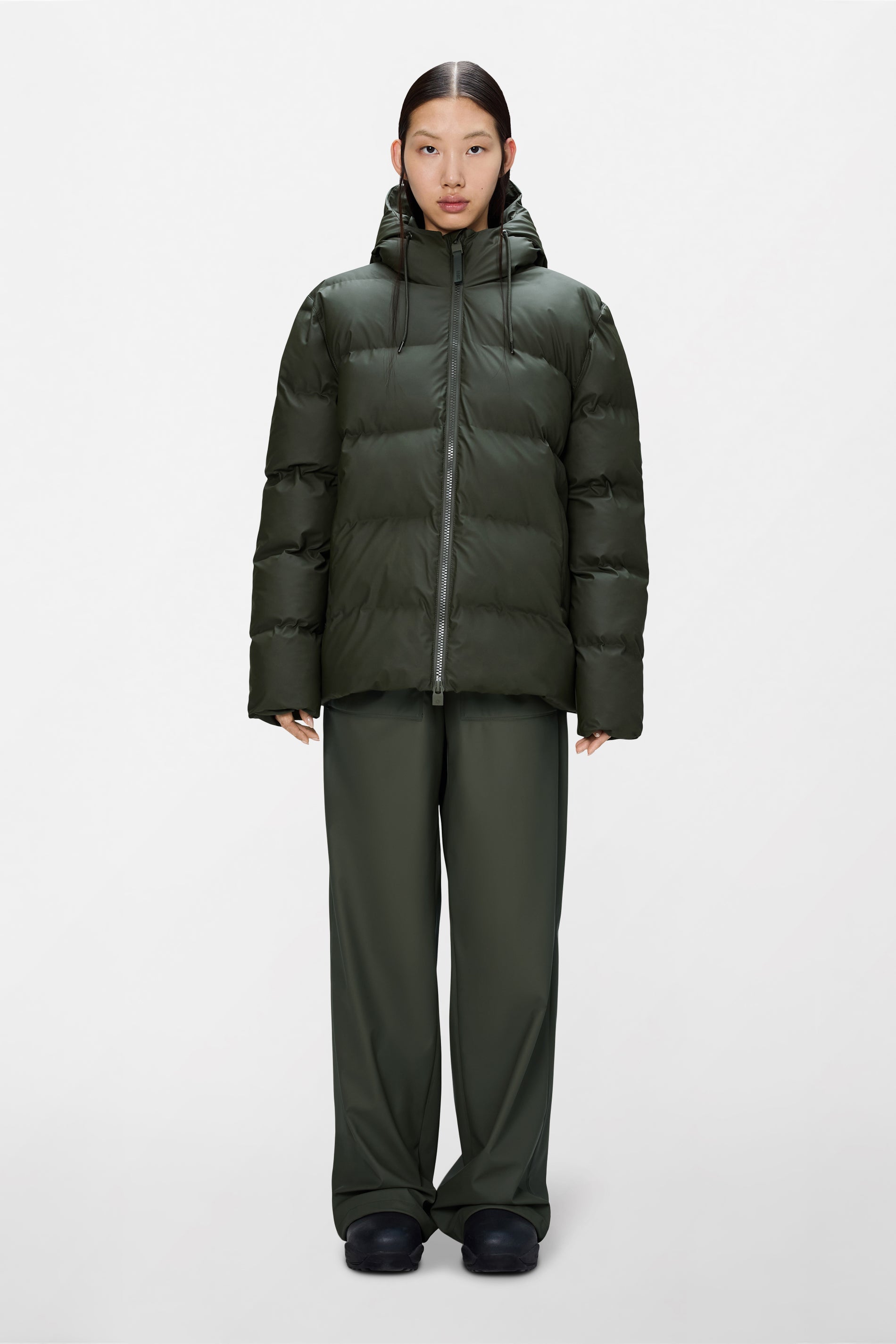 RAINS Alta Puffer Jacket Green Jacket