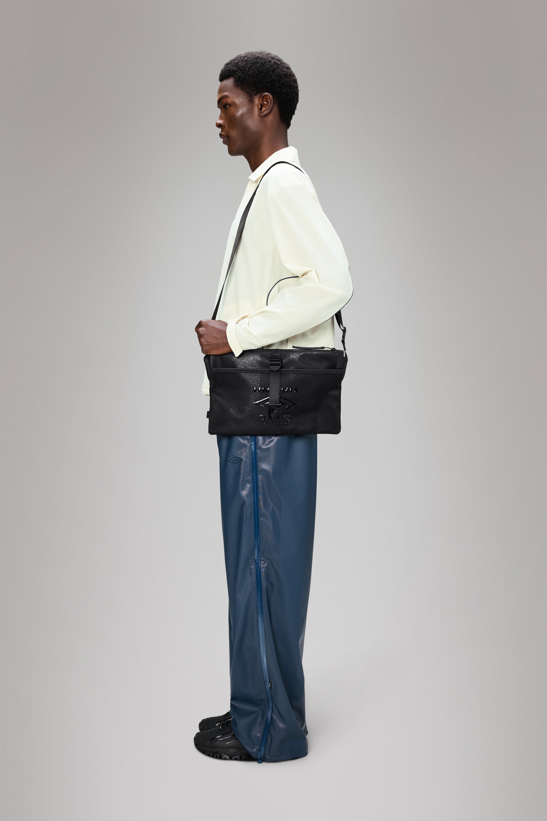 Rains Rains x Umbro Transfer Musette Bag Black Crossbody