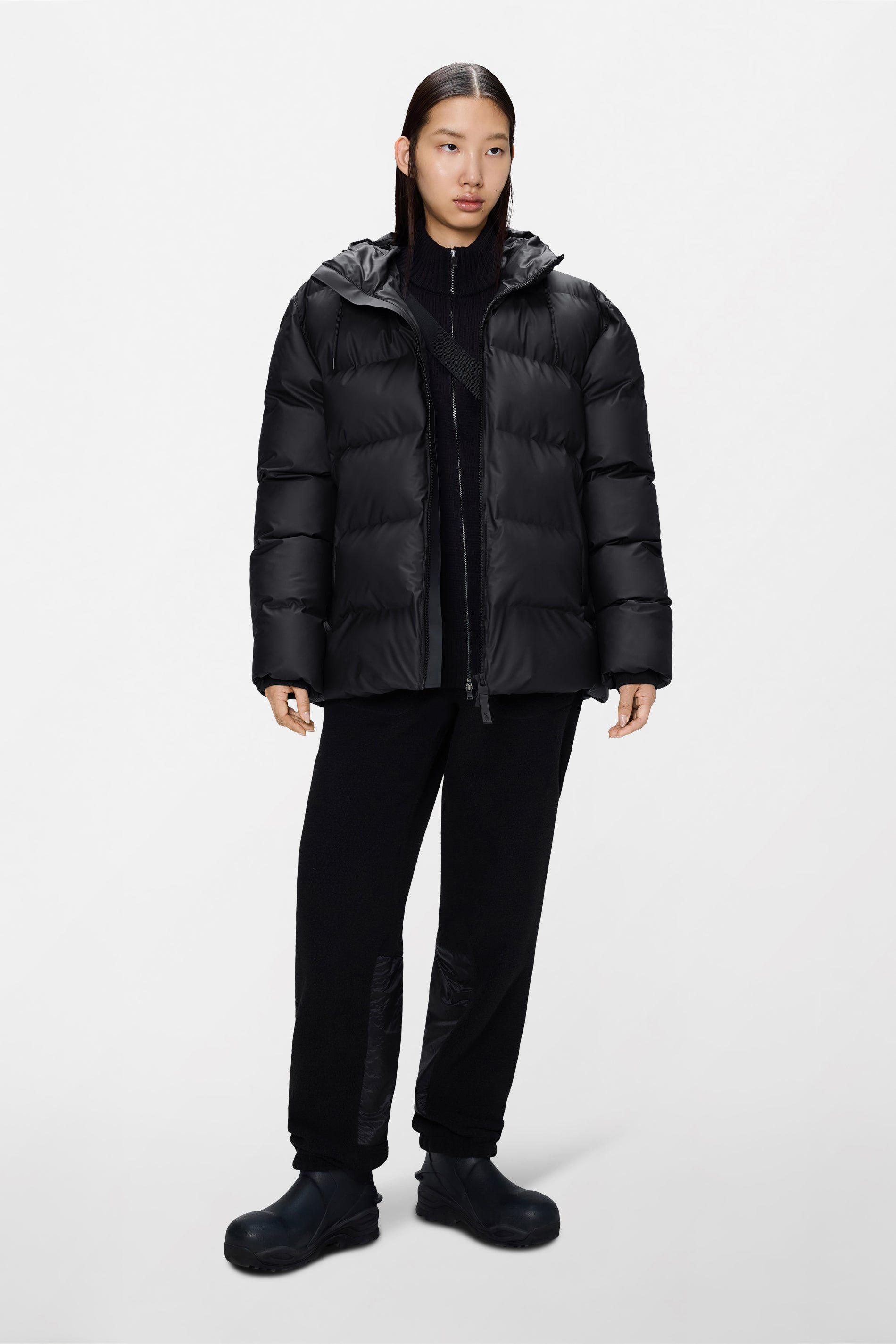RAINS Alta Puffer Jacket Black Jacket