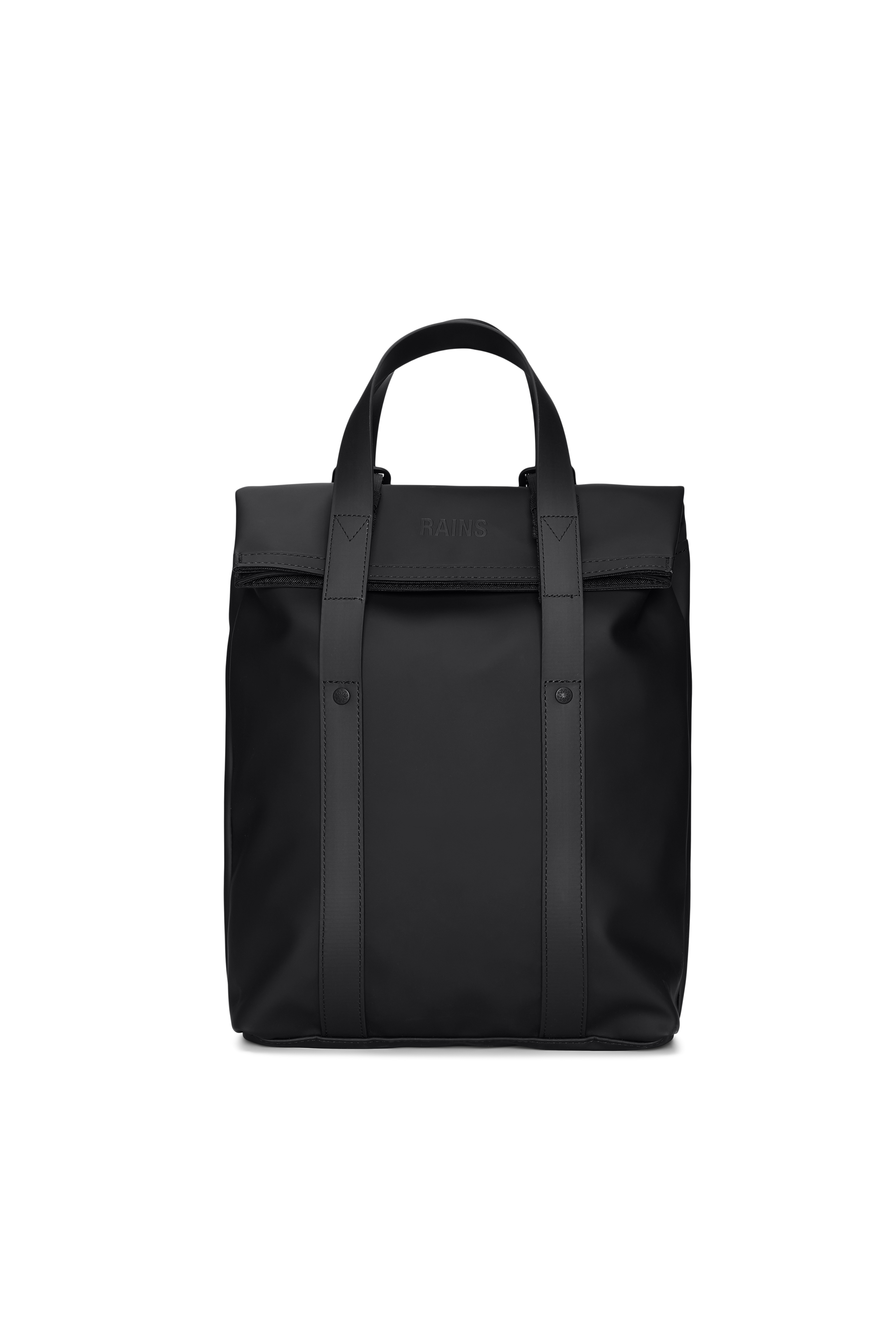 RAINS 2 Way Tote Backpack Mini Black Backpack