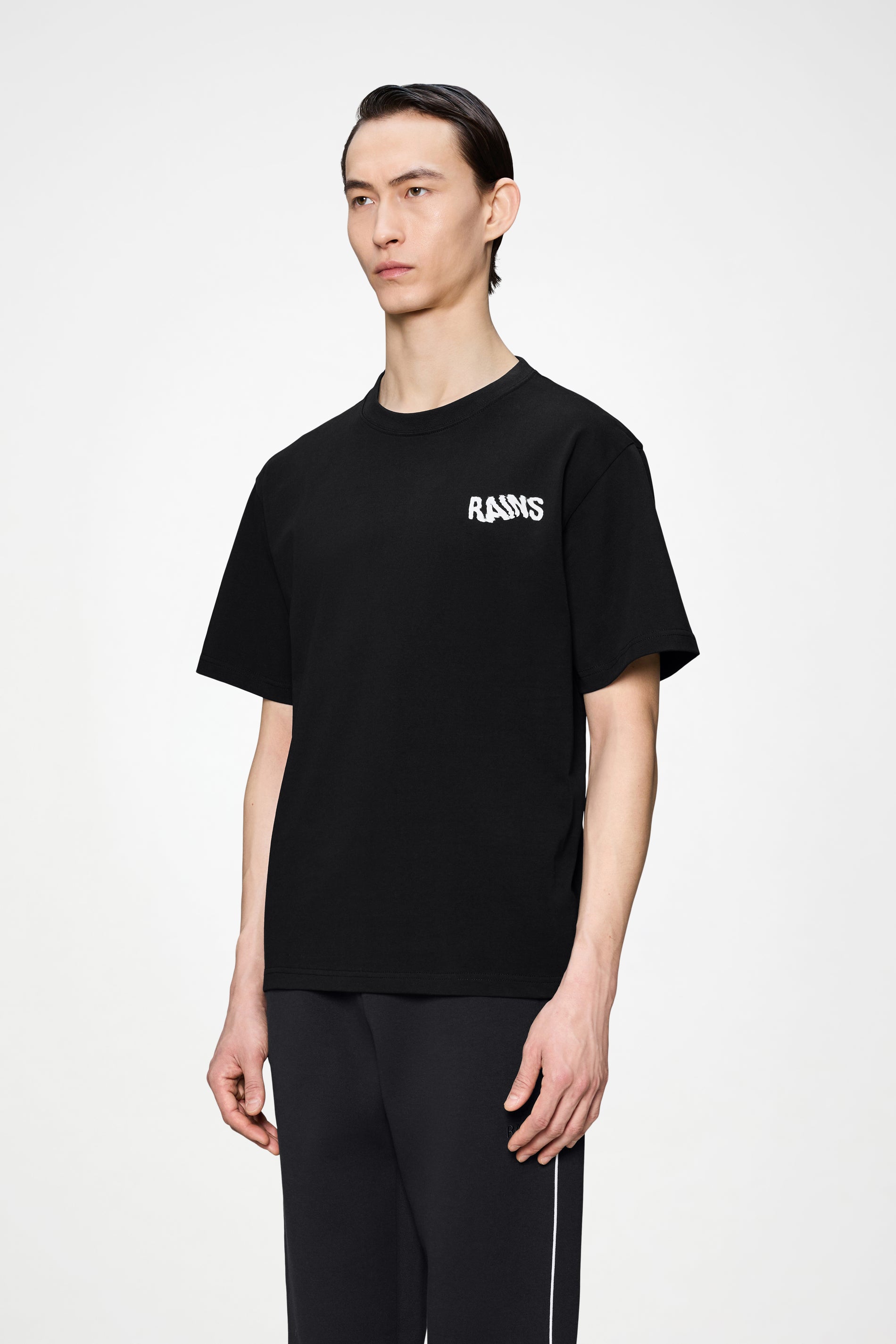 RAINS Classic T-shirt Ripple Black Short Sleeve
