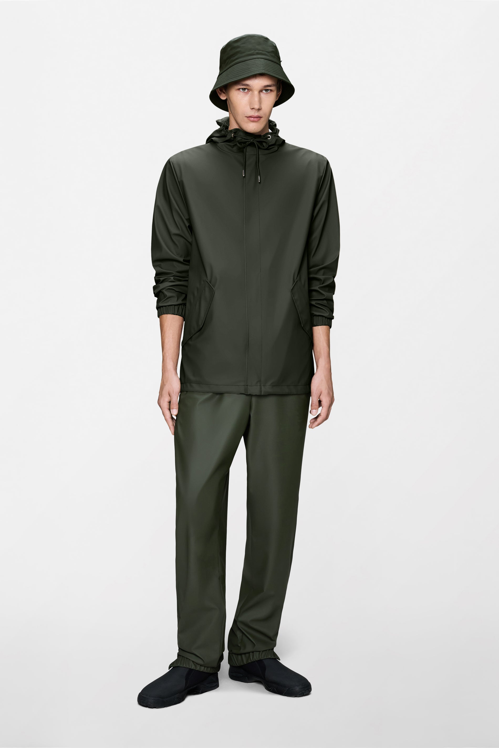 RAINS Fishtail Jacket Green Jacket