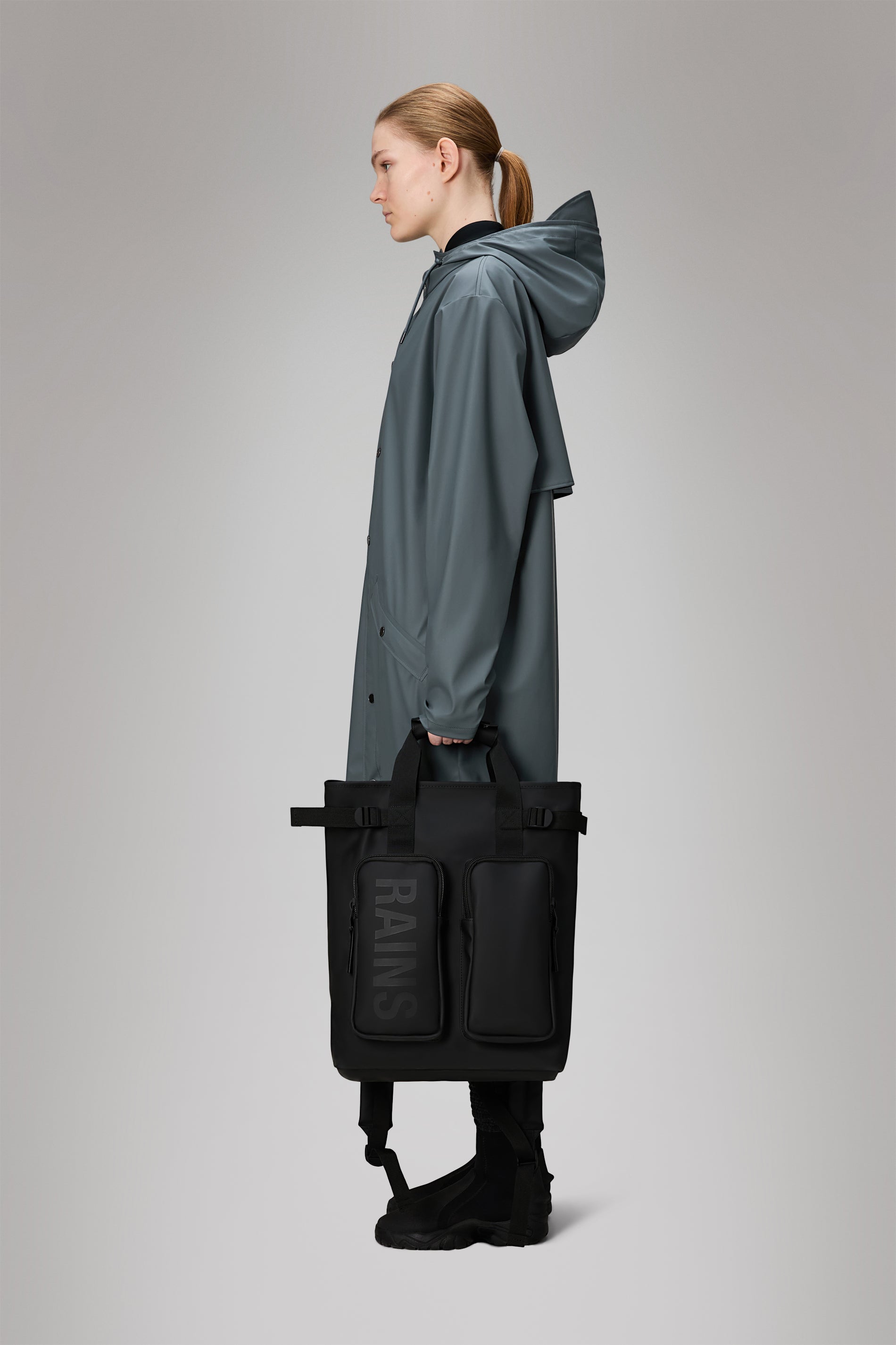 RAINS Texel Tote Backpack Black Backpack