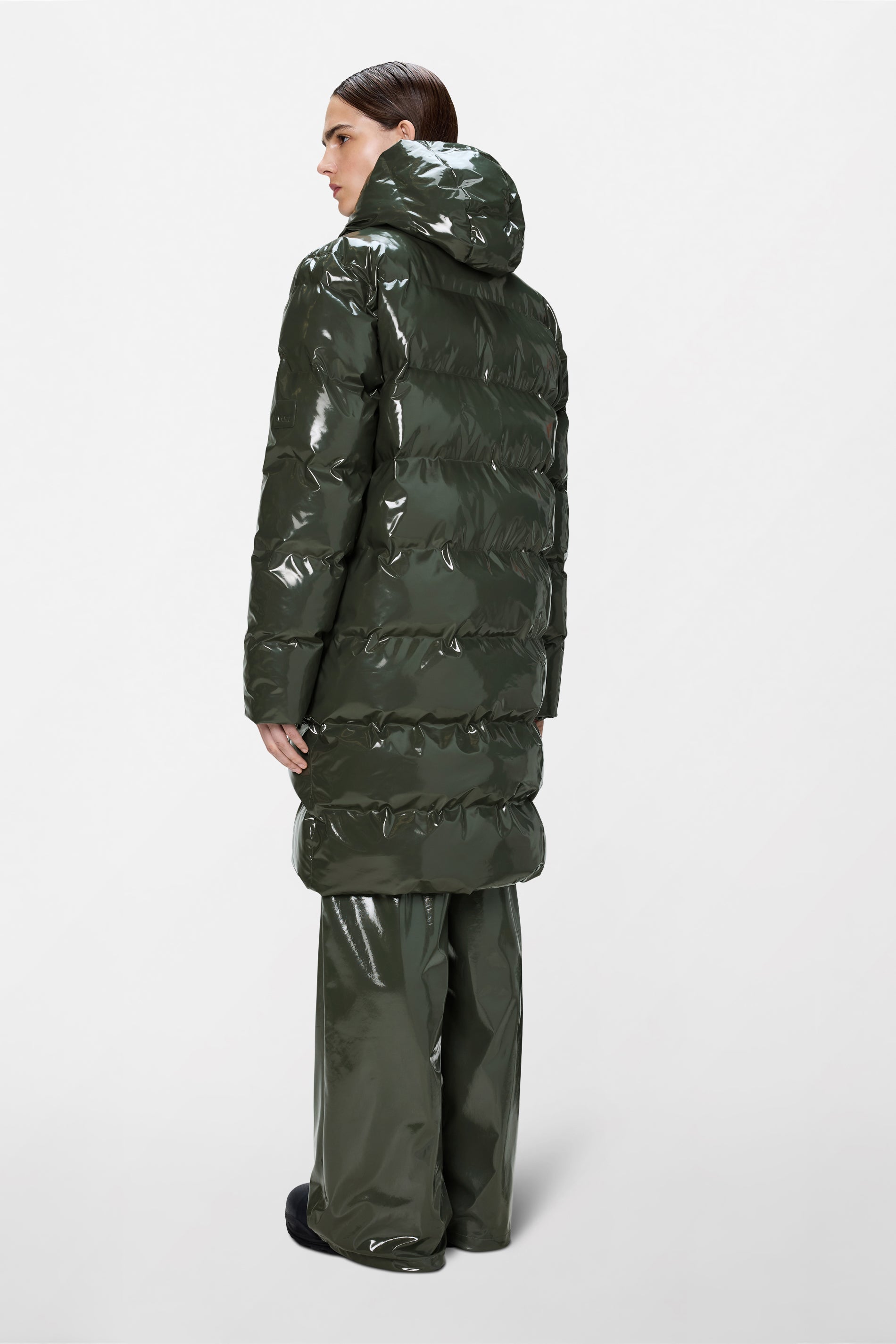 RAINS Alta Longer Puffer Jacket Swamp Jacket