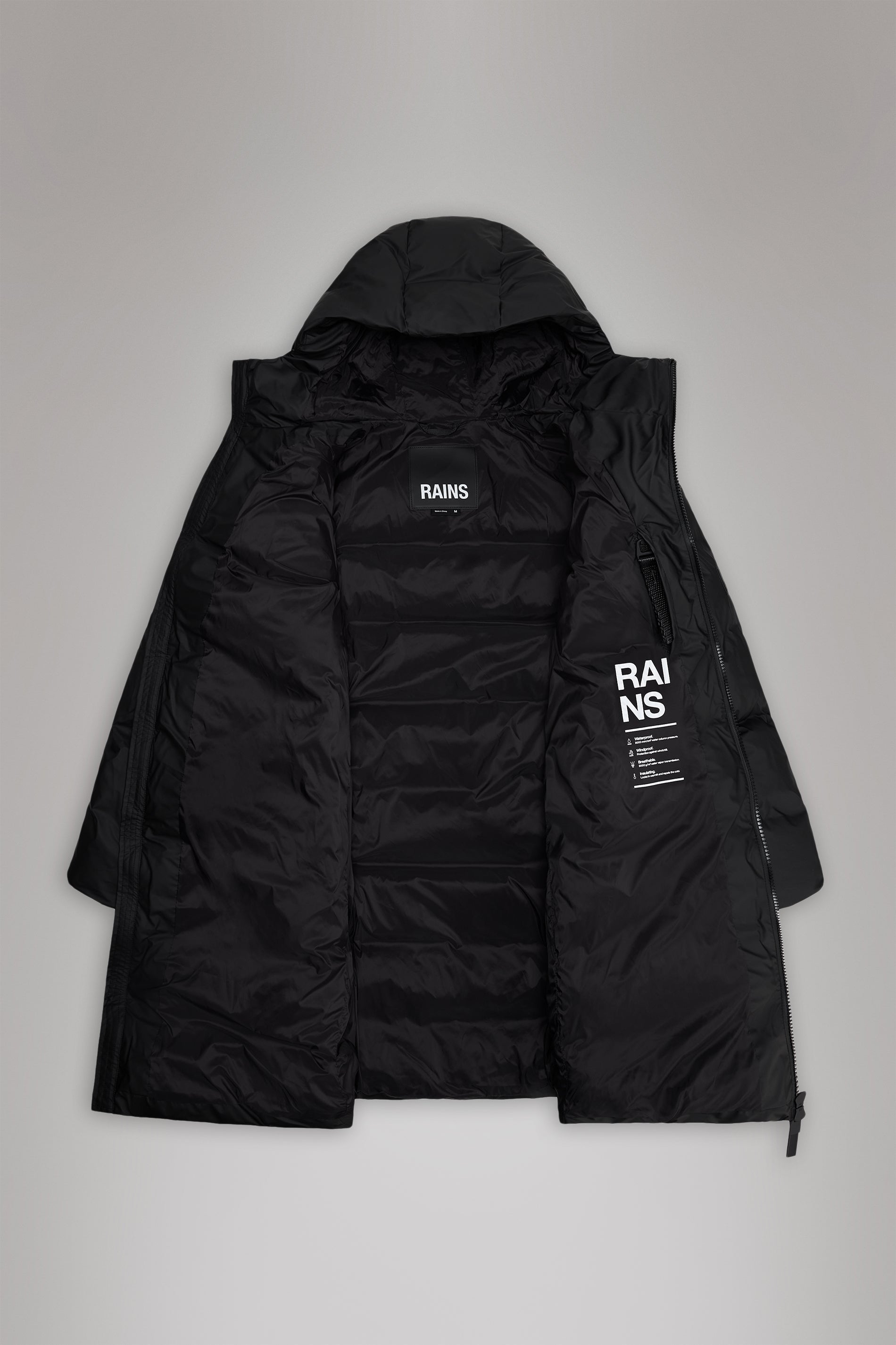 RAINS Alta Longer Puffer Jacket Swamp Jacket