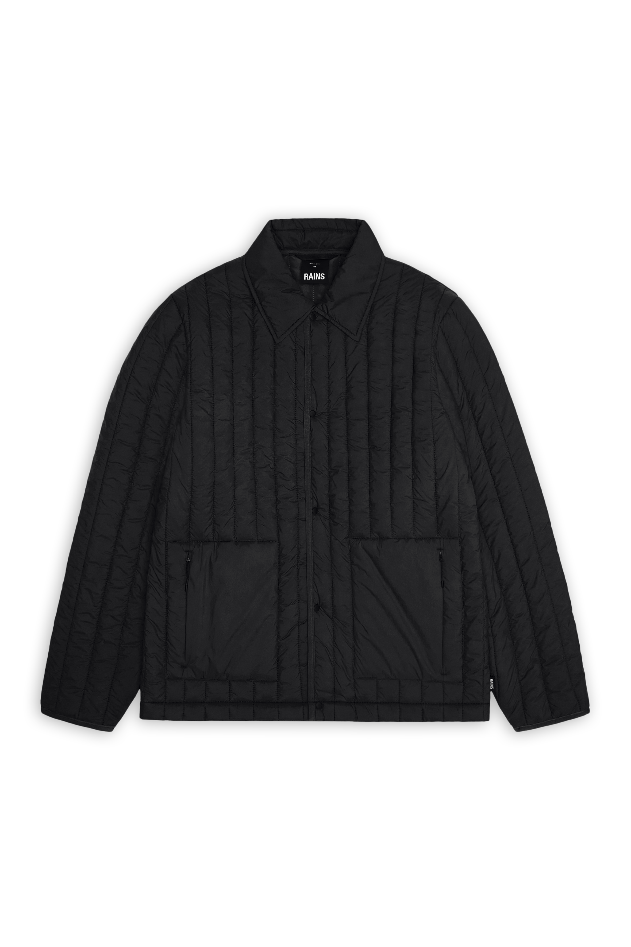 RAINS Banja Liner Overshirt Black Long Sleeve