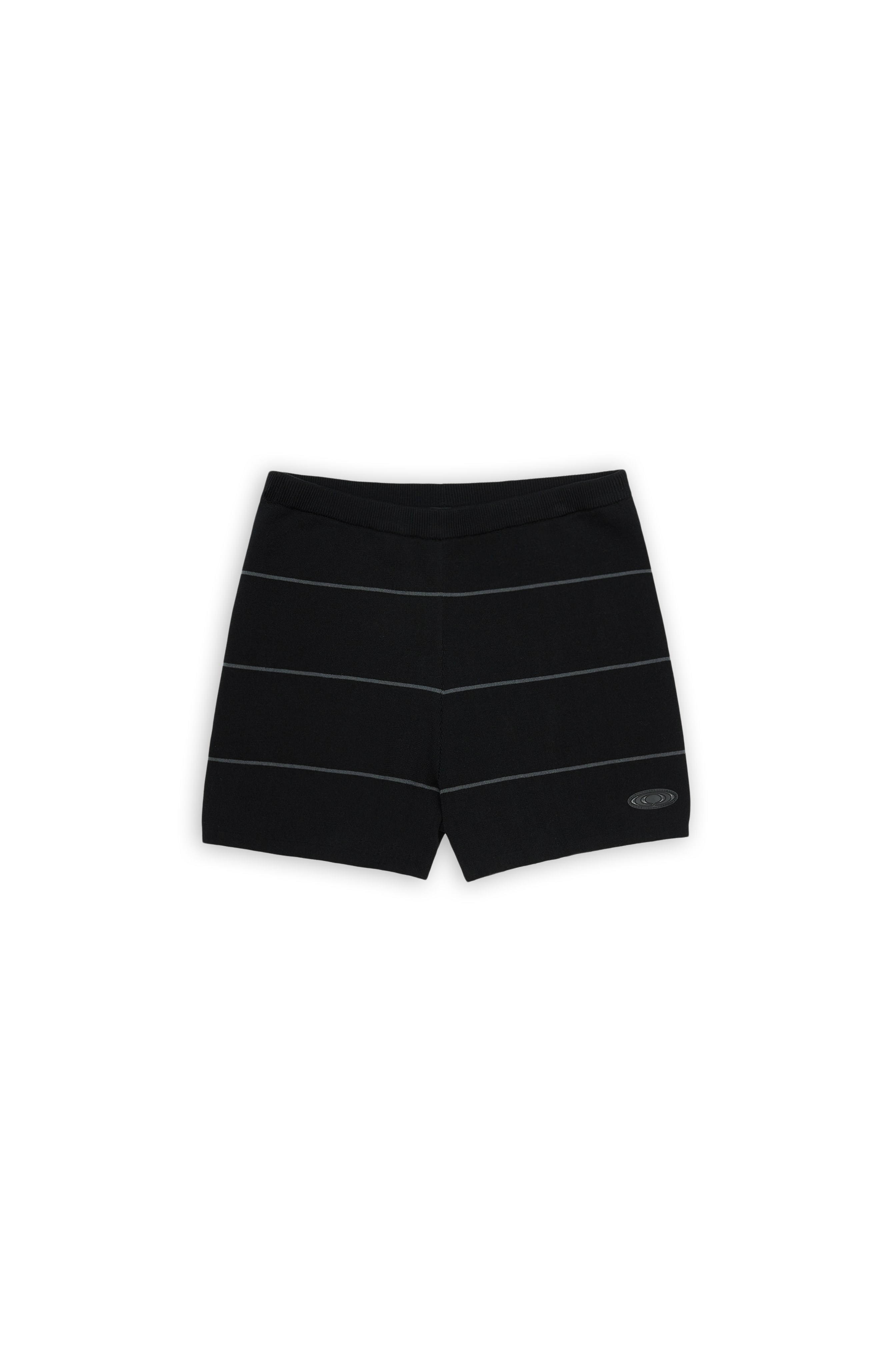 RAINS Striped Knit W Shorts Black Shorts