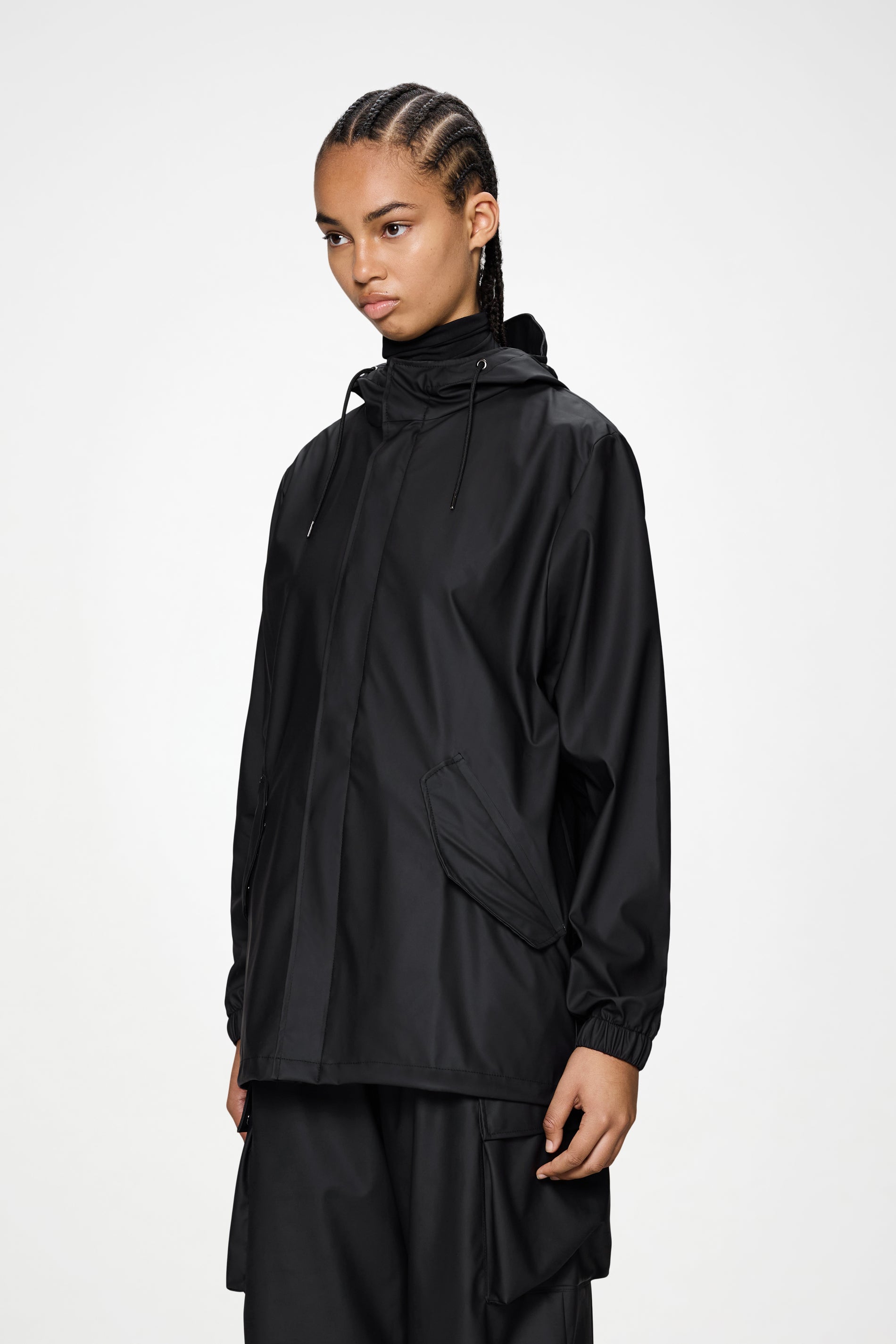 RAINS Fishtail Jacket Black Jacket
