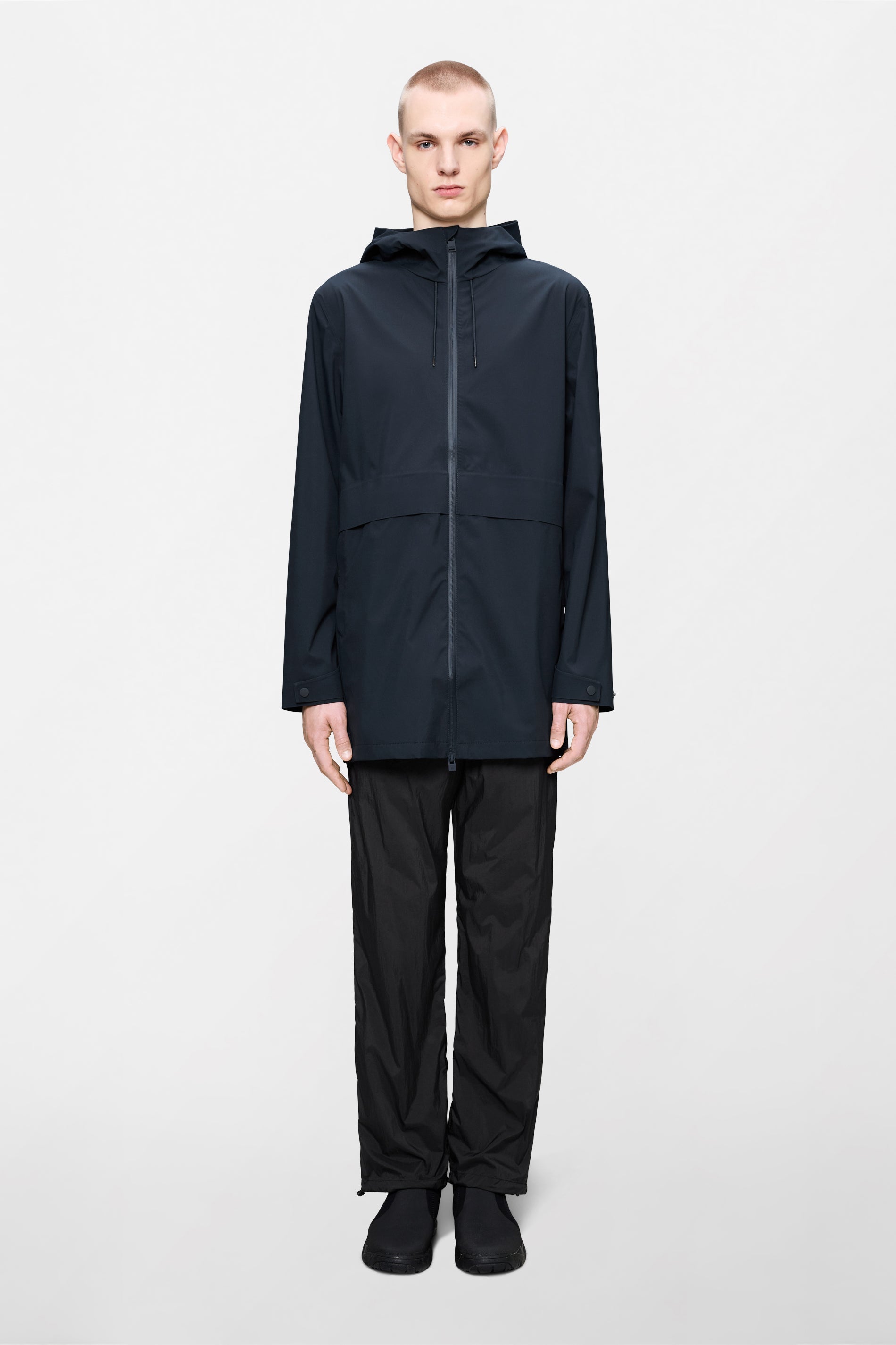 RAINS Suva Hardshell Long Jacket Navy Jacket