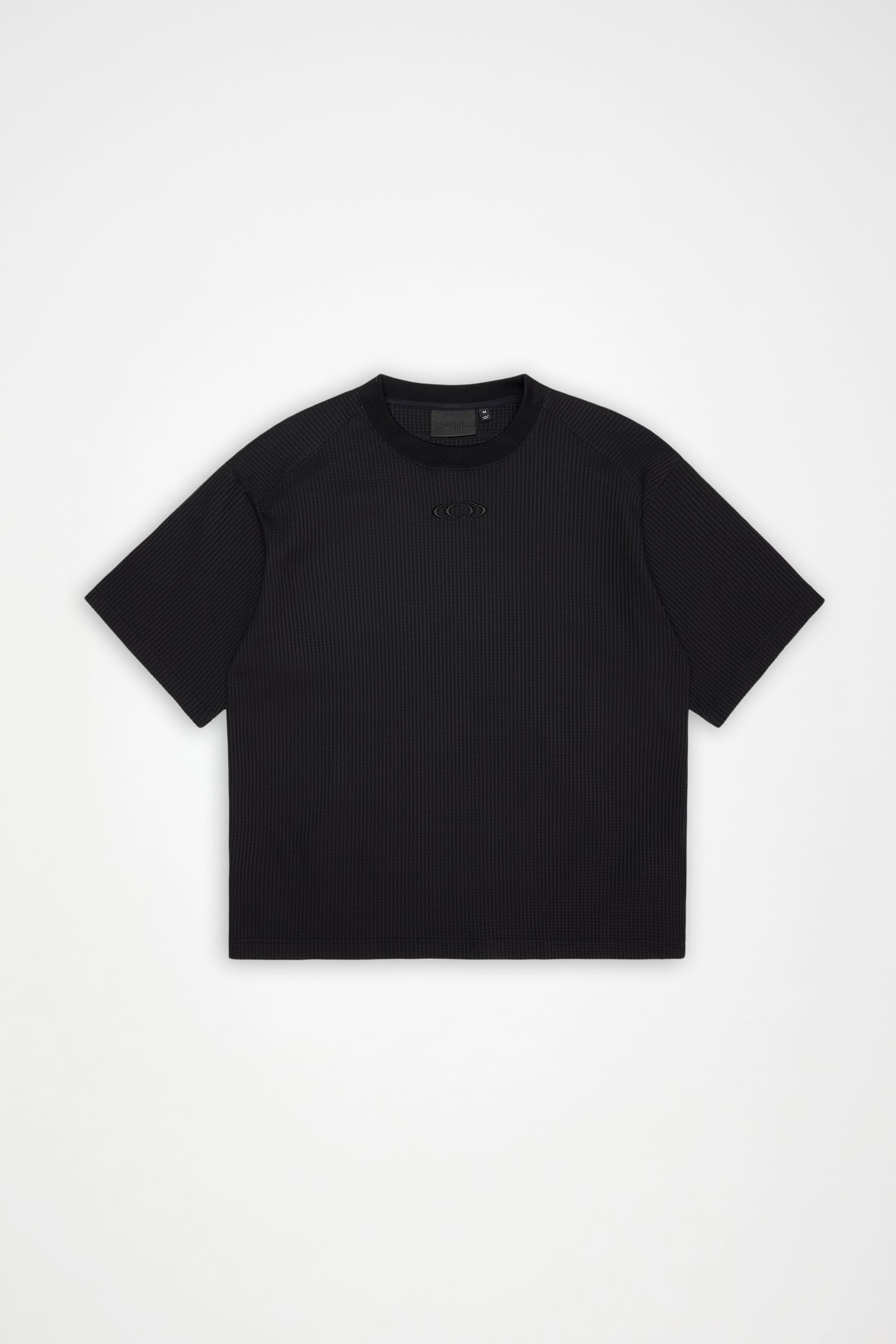 RAINS Waffle T-shirt Splash Black Short Sleeve