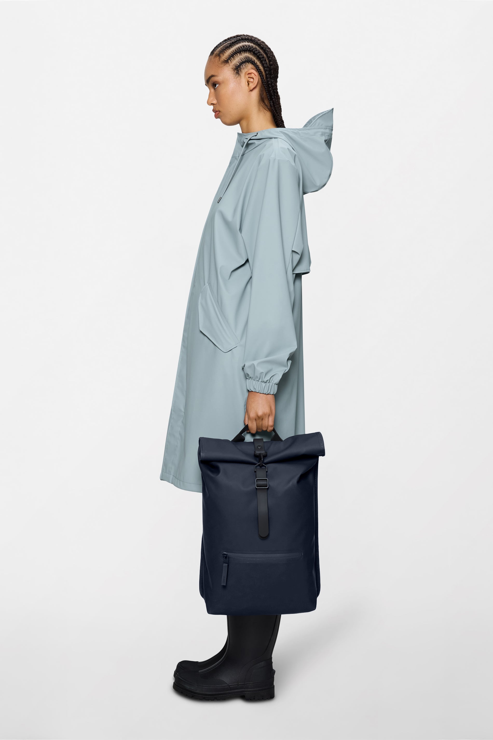 RAINS Rolltop Rucksack Navy 19L H48 x D11 x W32 cm Backpack