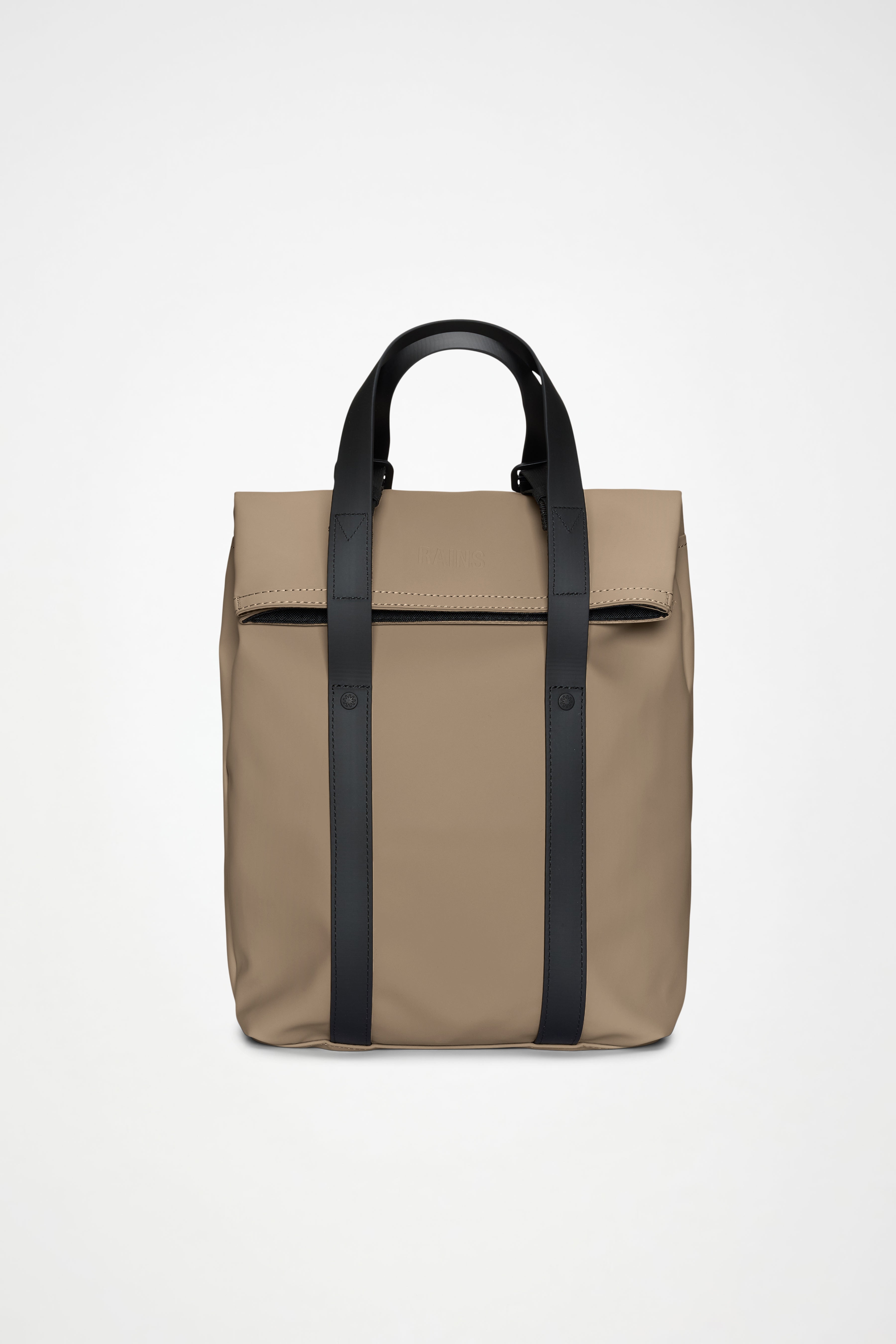 RAINS 2 Way Tote Backpack Mini Beige Backpack