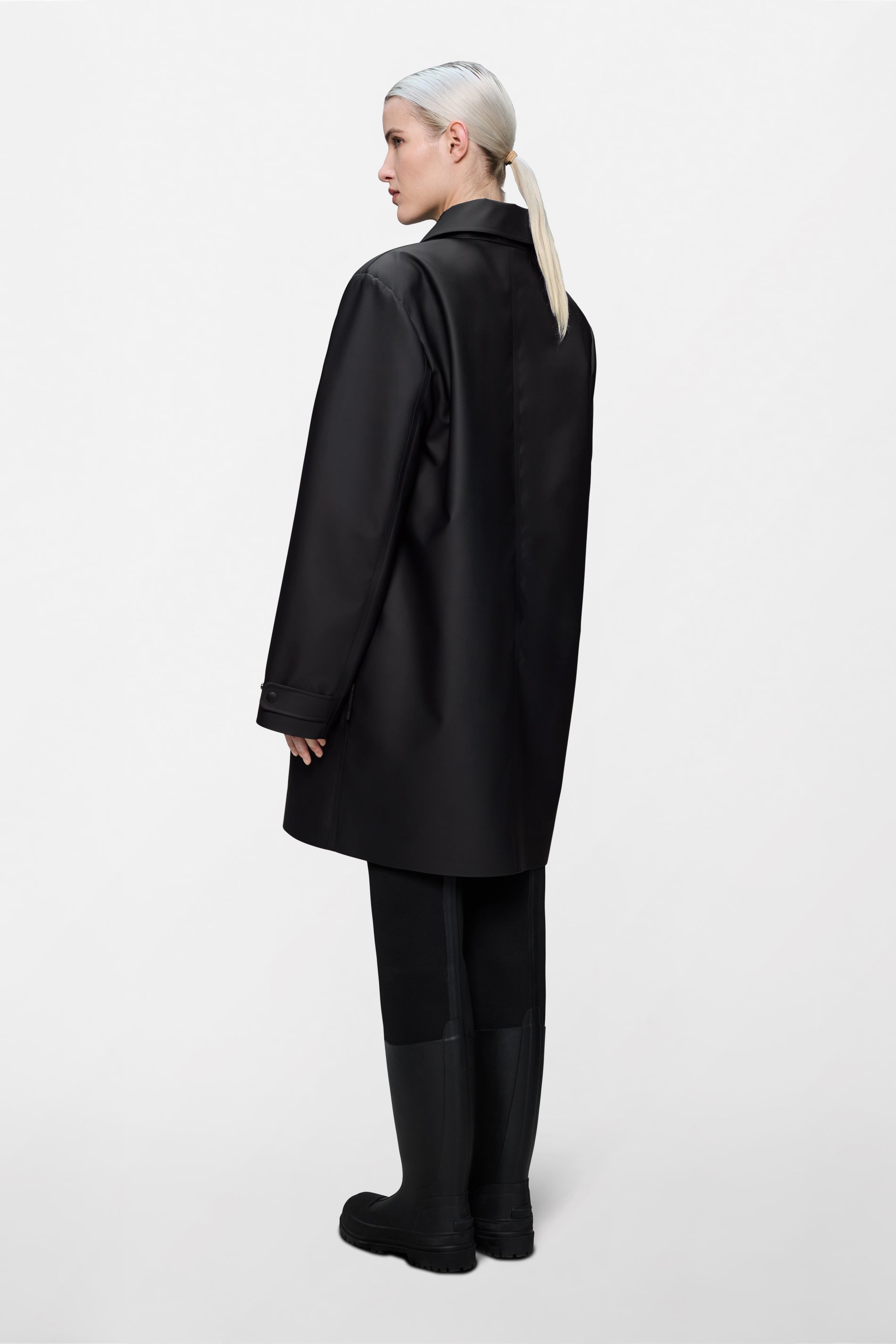RAINS Nara Long Jacket Black Jacket