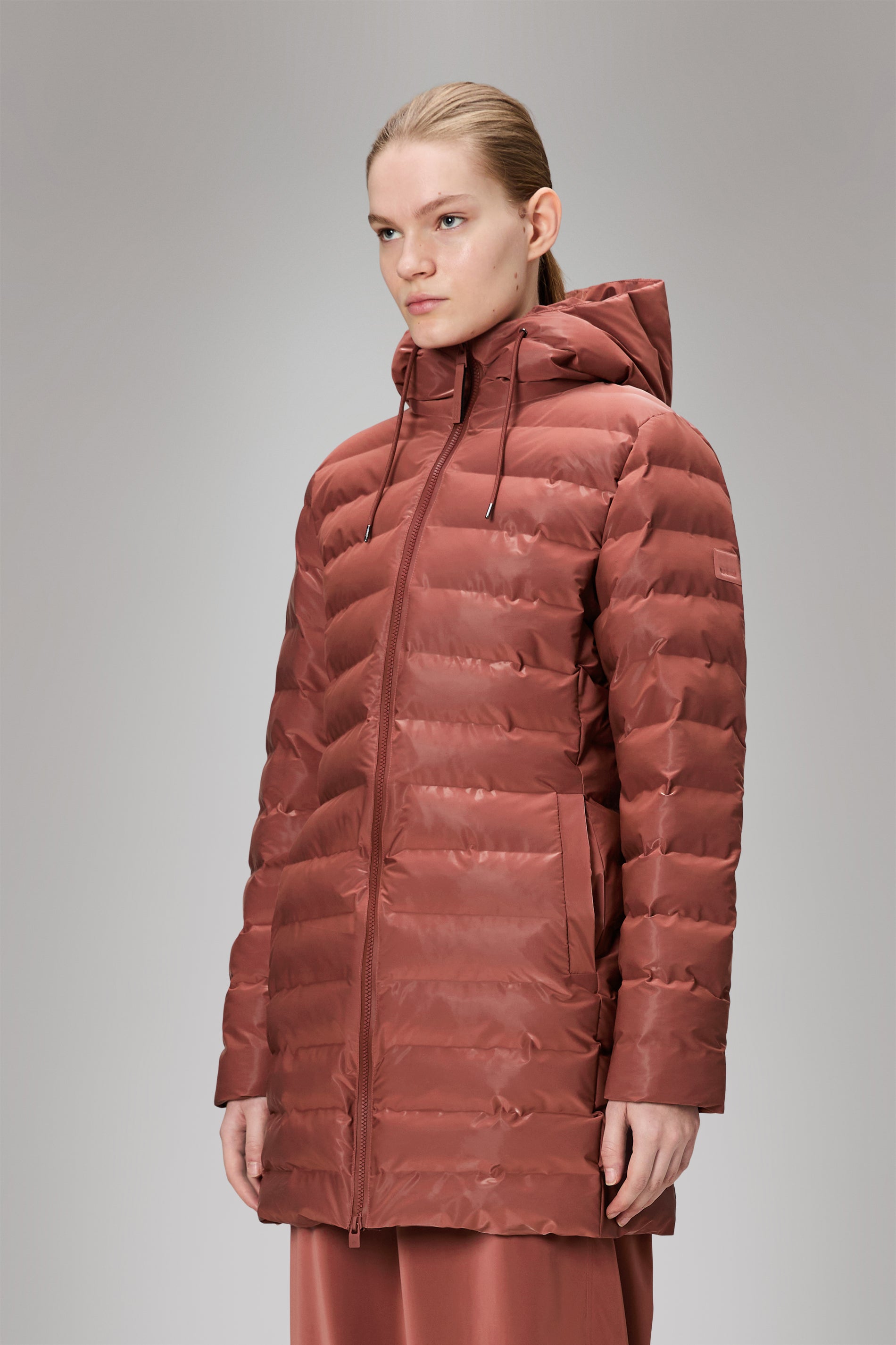 Rains Lohja Long Puffer Curve Jacket Honor Jacket