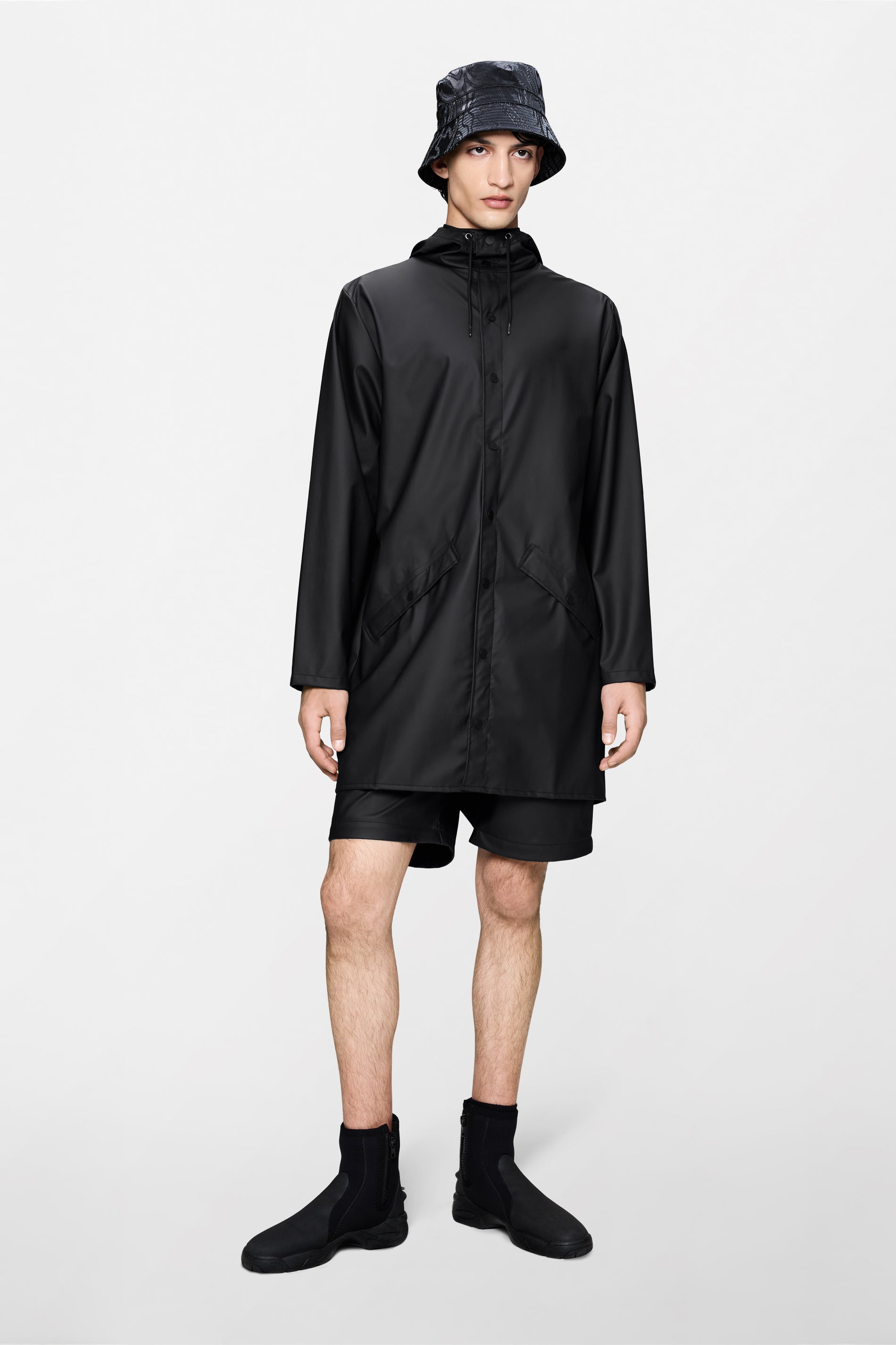 RAINS Long Jacket Black Jacket