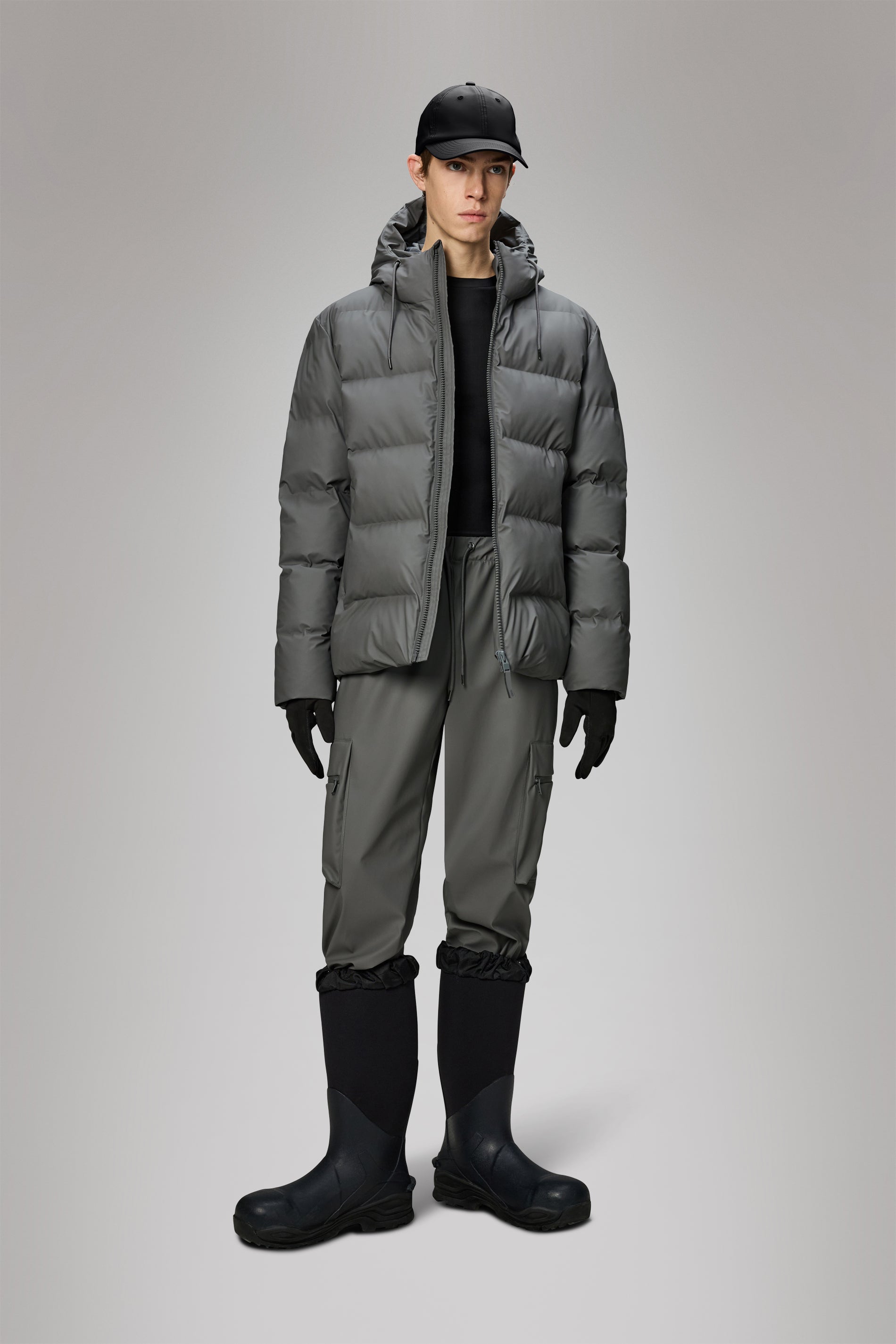 Rains Alta Puffer Jacket Grey Jacket