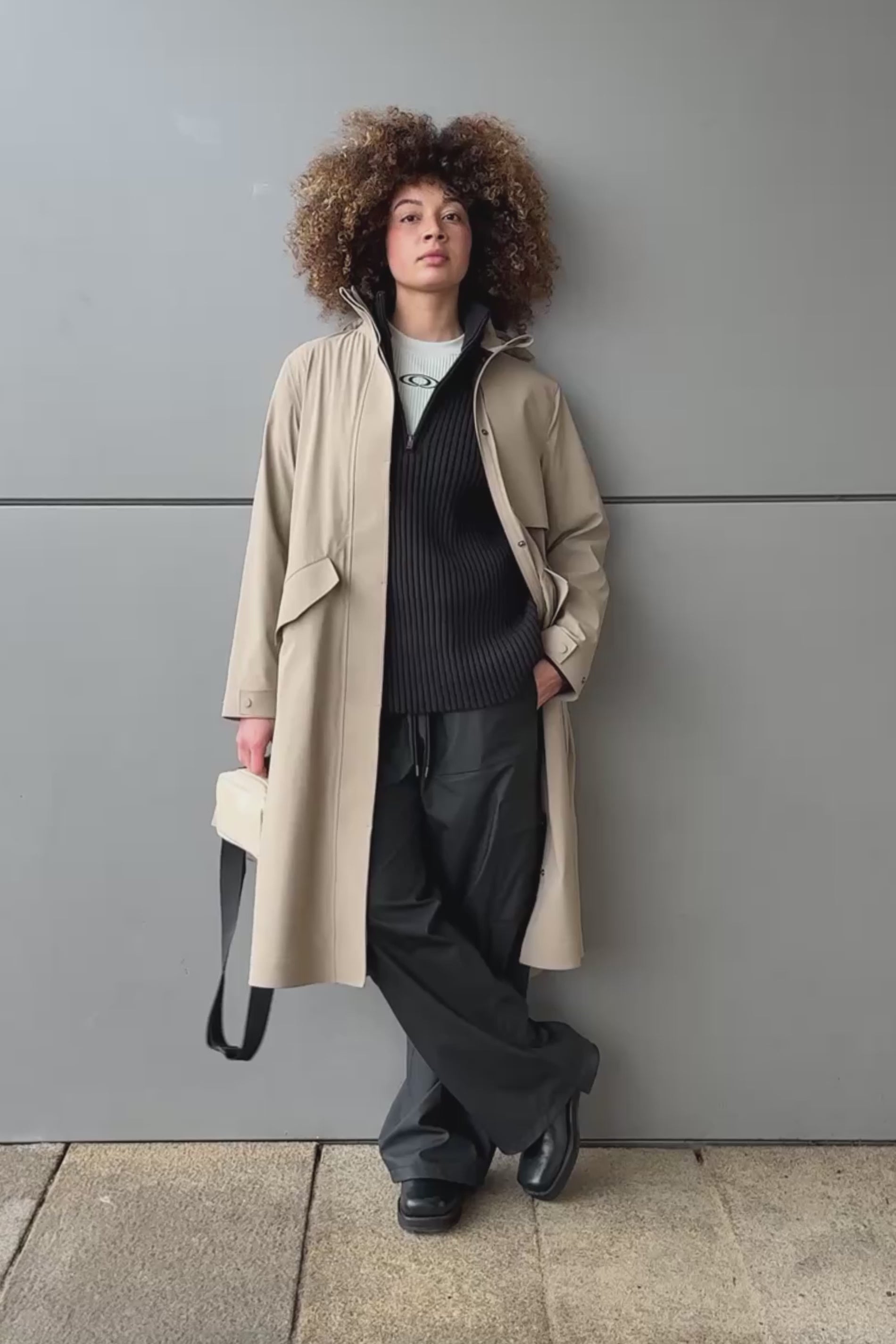 RAINS Suva Hardshell W Coat Beige Jacket